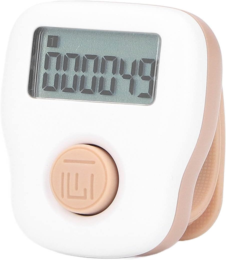 Wearable Ring Counter, 6 Channel Counting Luminous Ring Counter, USB Rechargeable Sweat Proof Silicone Counter, White image number 6