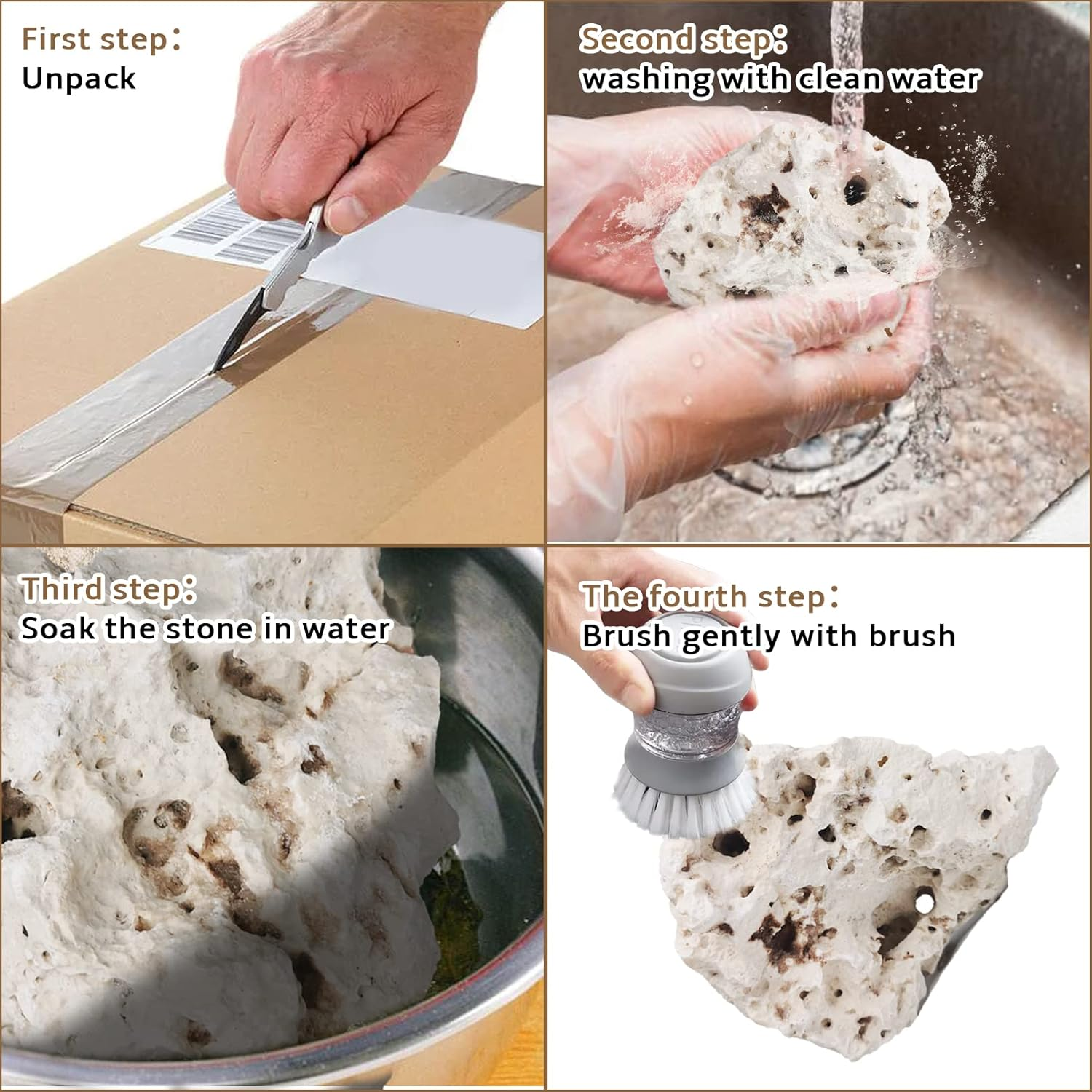 Hamiledyi Aquarium Holey Rock Stone White Coral Ornament Sea Base Rocks for Aquarium Aquascaping Natural Limestone Decor for Fish Tank Aquatic Shrimp Pet Reptile Habitat (Random Size and Quantity) image number 2