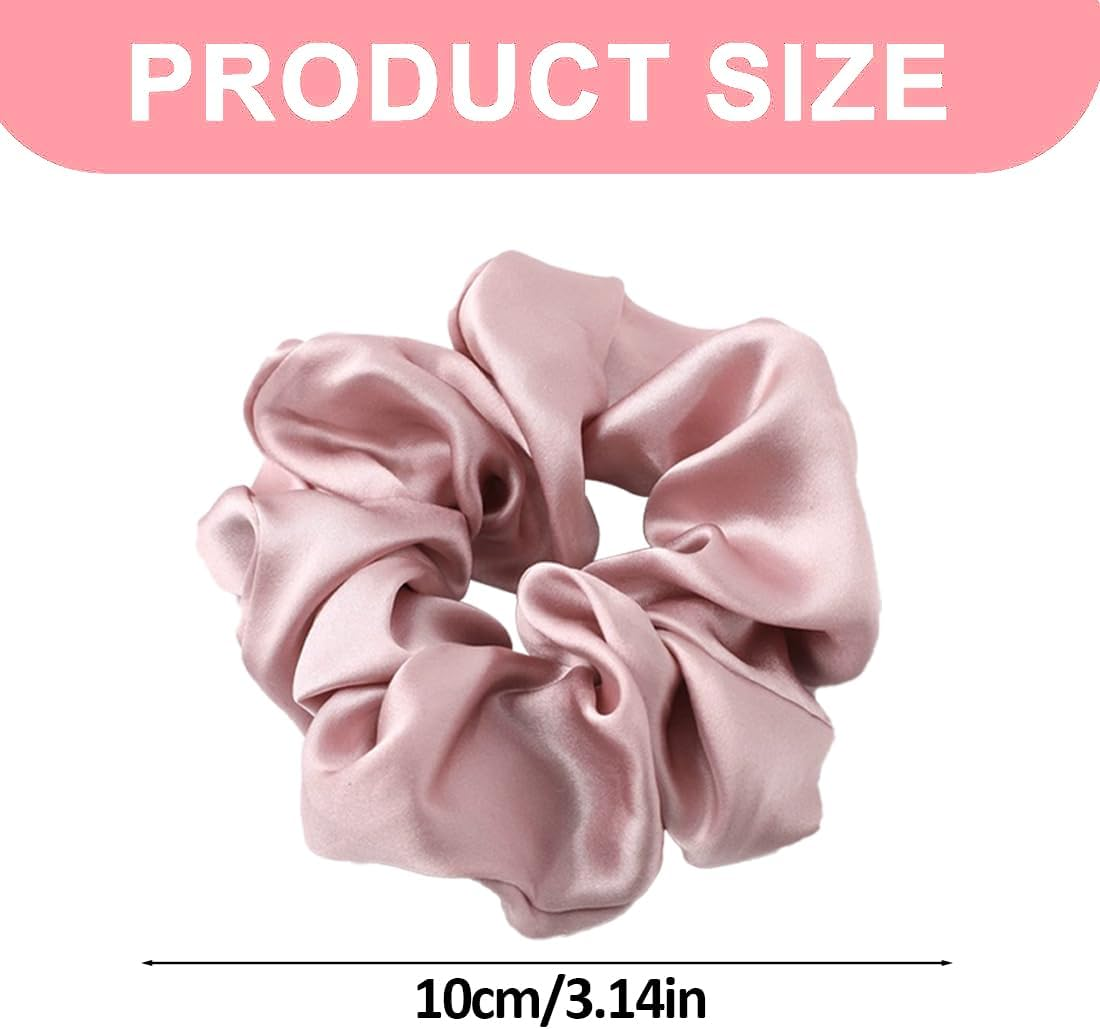 BIRLOZA Pack of 2 Neon Hair Scrunchies, Elastic Bobbles, Large Women'S Hair Bobbles, Ponytail Holder, Women Hair Accessories for Girls Women (Neon Pink) image number 5