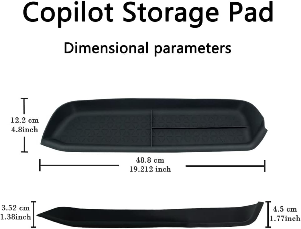 CUCHIYUN for 2023 RAV4 Passenger Storage Organizer Mat Glove Box Storage Organizer Tray Compatible with Toyota RAV4 2023 2022 2021 2020 2019 Accessories - Cup Holder Tray image number 5