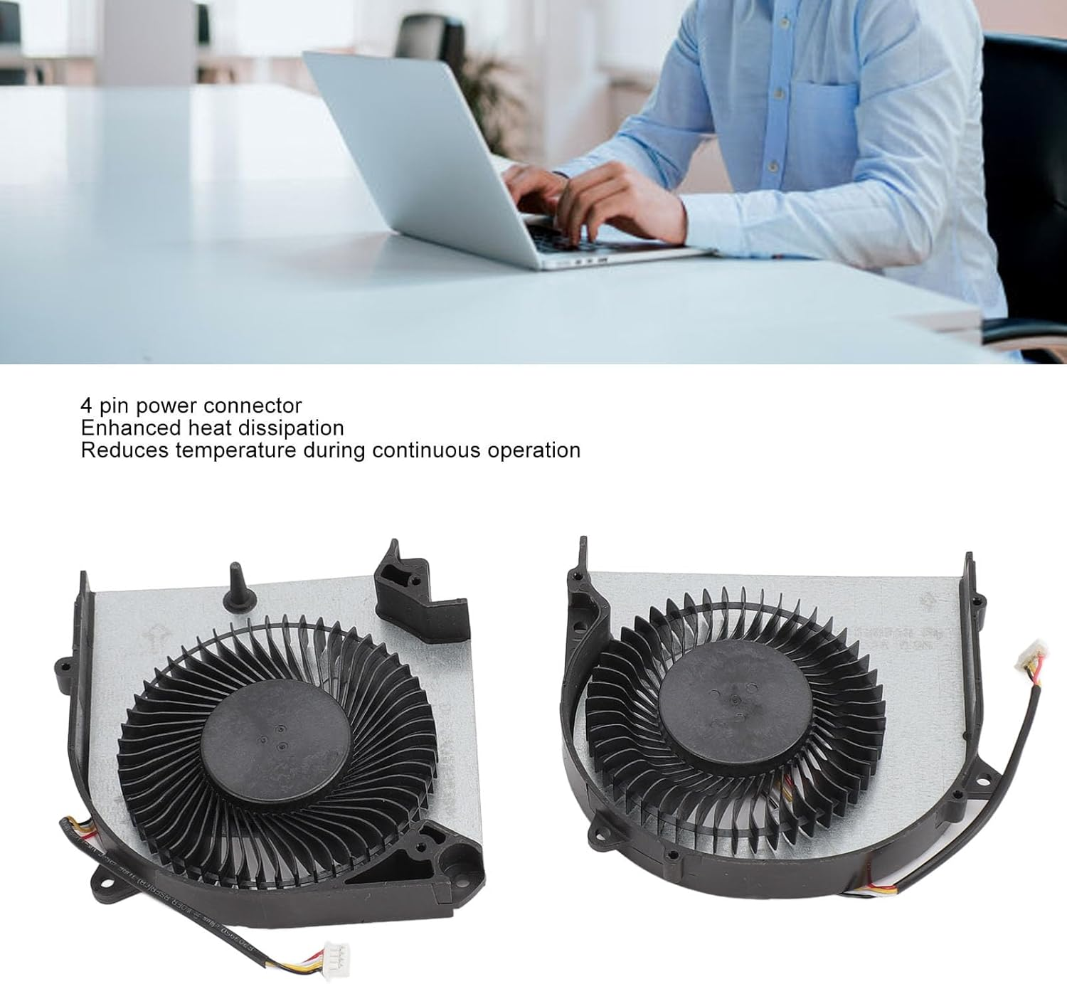 CPU GPU Cooling Fan Replacement, Laptop Cooling Fan, Laptop Cooler for Gaming G5 G7 MD GD KC FLHF DFS5K221153711 DFS5M325063B1N image number 5