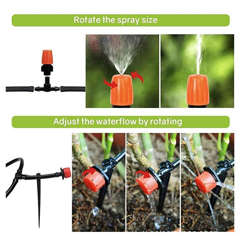 Drip Irrigation System, 164Ft/50M Garden Irrigation System 1/4, Blank Distribution Tubing Watering Drip Kit Automatic Irrigation Equipment for Garden Greenhouse, Patio, Lawn image number 1