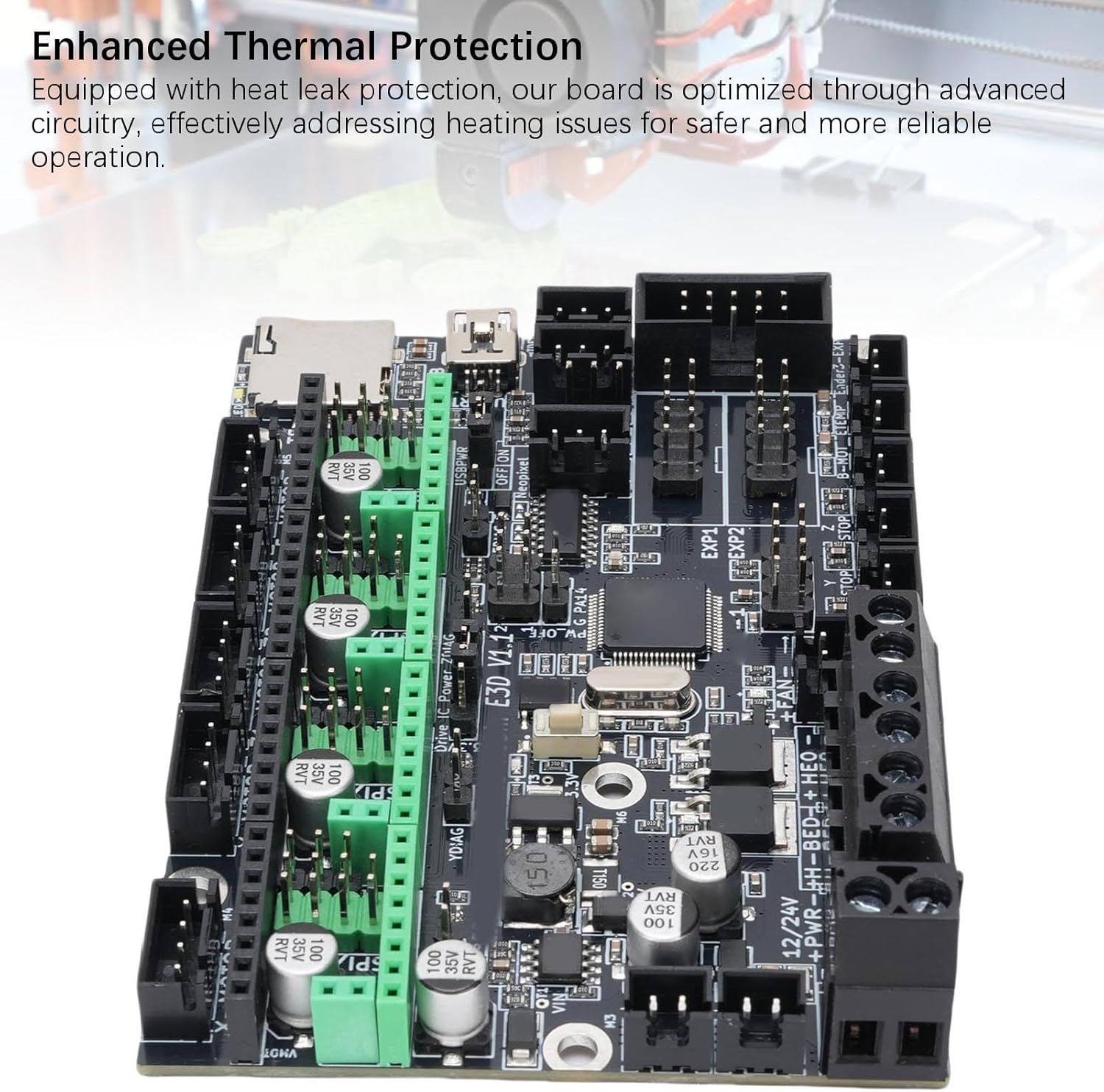 MKS ROBIN E3 3D Printer Motherboard for CR10 for ENDER3 Series Control Board for Ender 3 Ender 3 Pro Ender 3 V2 3D Printer Mainboard image number 5