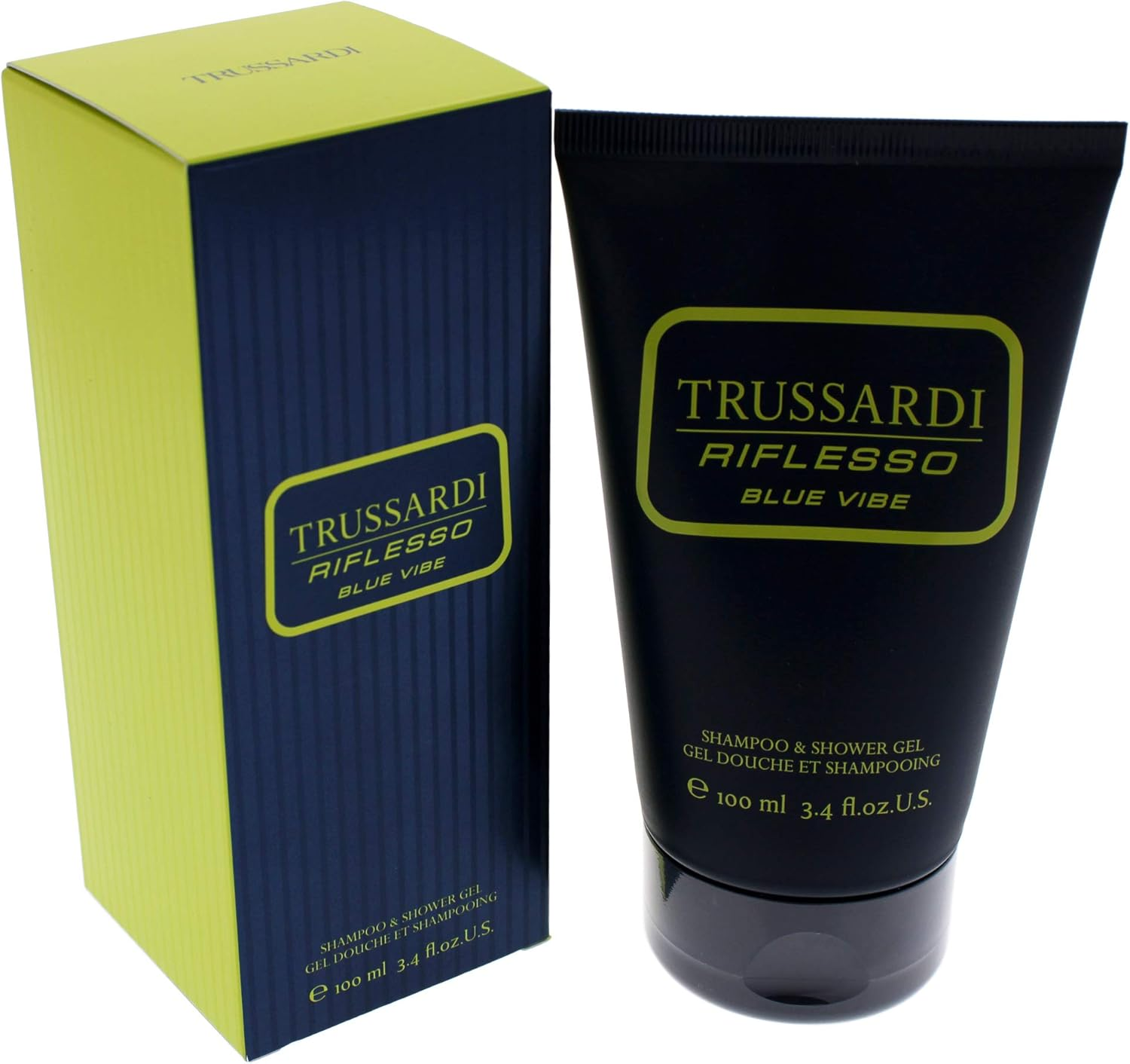 Trussardi Riflesso Blue Vibe for Men 3.4 Oz. Shampoo and Shower Gel, 100 Ml image number 1