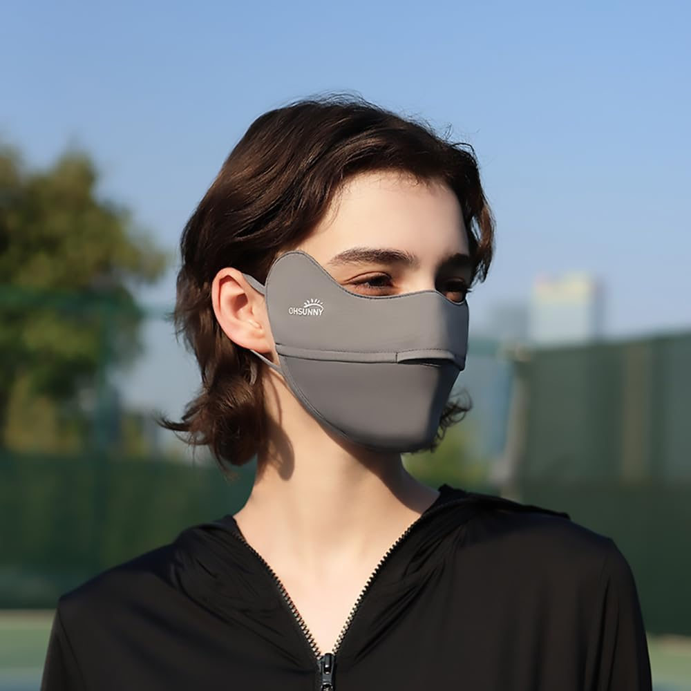 UPF50+ Cooling Upgrade Sun Protection UPF 50+ Face Covers Balaclava Breathable Neck Gaiters for Women and Men image number 5