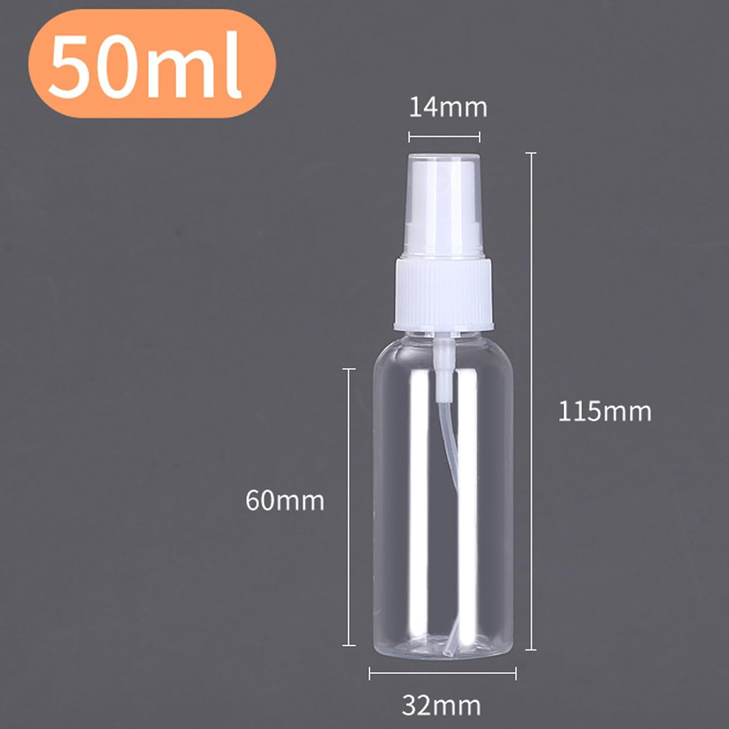 3 PACK 2 Oz Small Plastic Spray Bottles, Empty Spray Plastic for Hair, Plants, Perfume - Fine Mist, Travel Size Empty Bottles image number 4