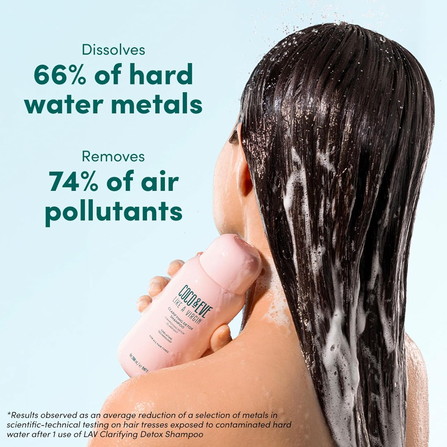 Coco and Eve Clarifying Detox Shampoo. Remove Hard Water & Product Build Up. with Hibiscus Cider Vinegar to Detox Scalp. Color Safe & Non-Stripping. (280 Ml) image number 4