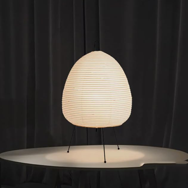 Retro Japanese Lantern Design Printed Rice Paper Lamp for Bedroom & Desktop Decoration image number 5