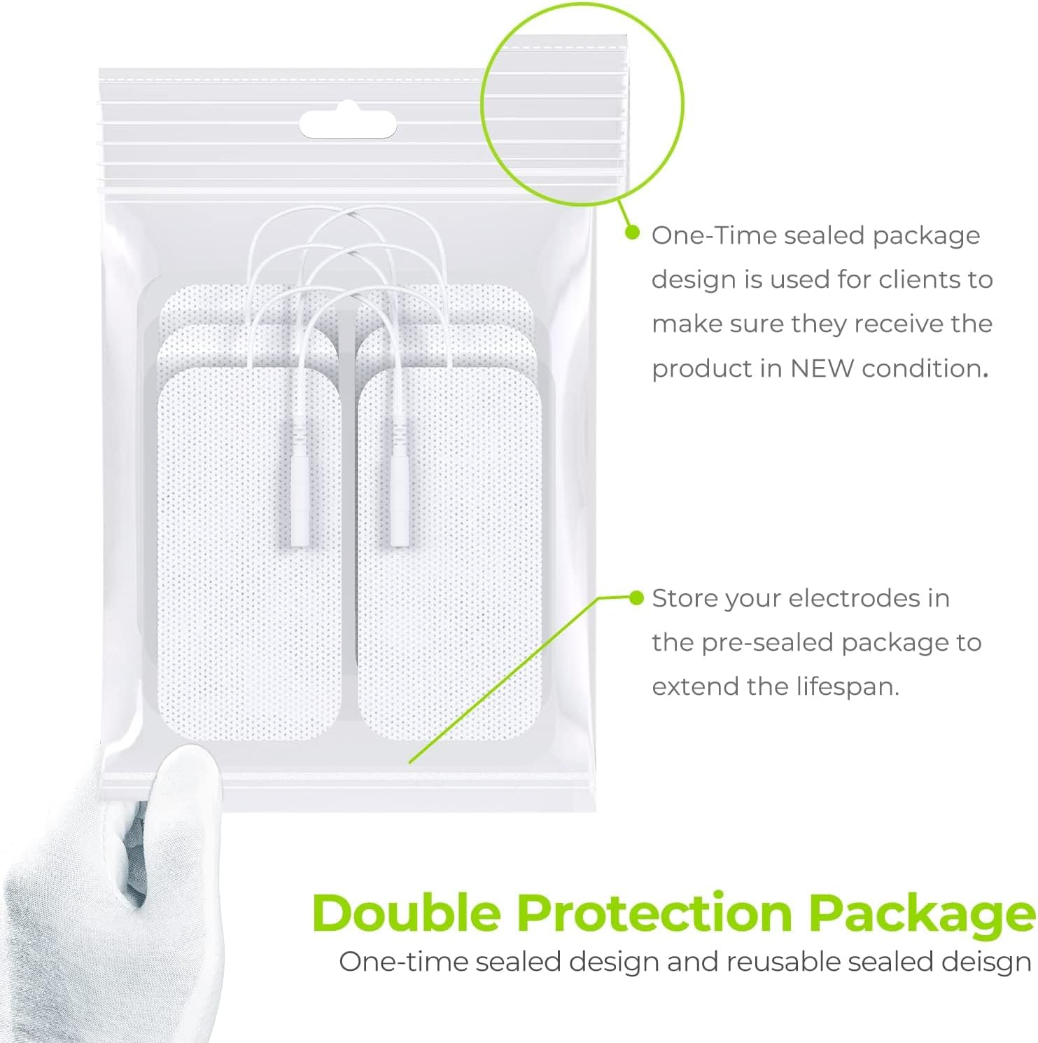 24 Pads Gel Tens Unit Replacement Pad for Massager 5 * 10CM image number 1