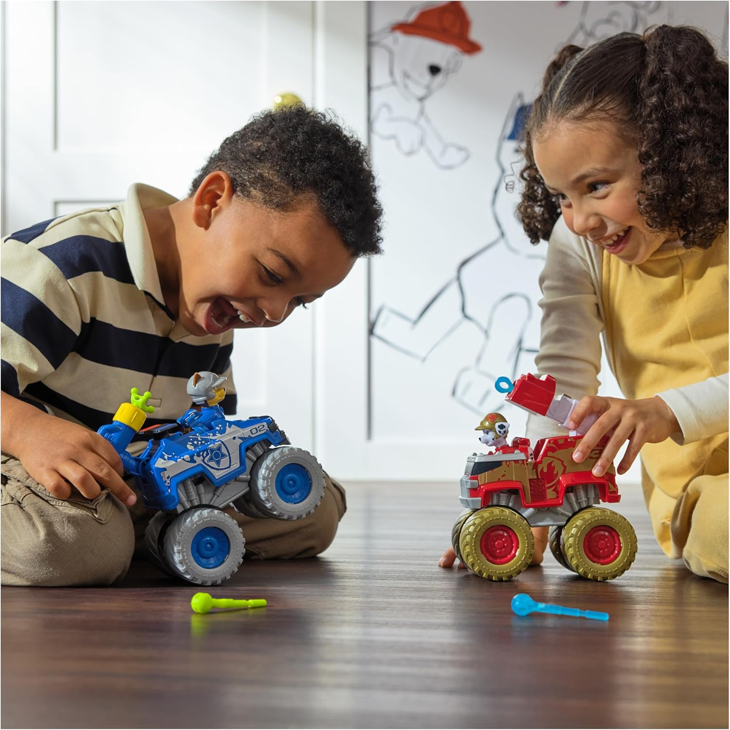 PAW Patrol: Rescue Wheels Chase & Marshall&rsquo;S Toy Trucks with Projectile Launchers & Collectible Action Figures, Kids Toys for Boys & Girls Ages 3+ image number 3