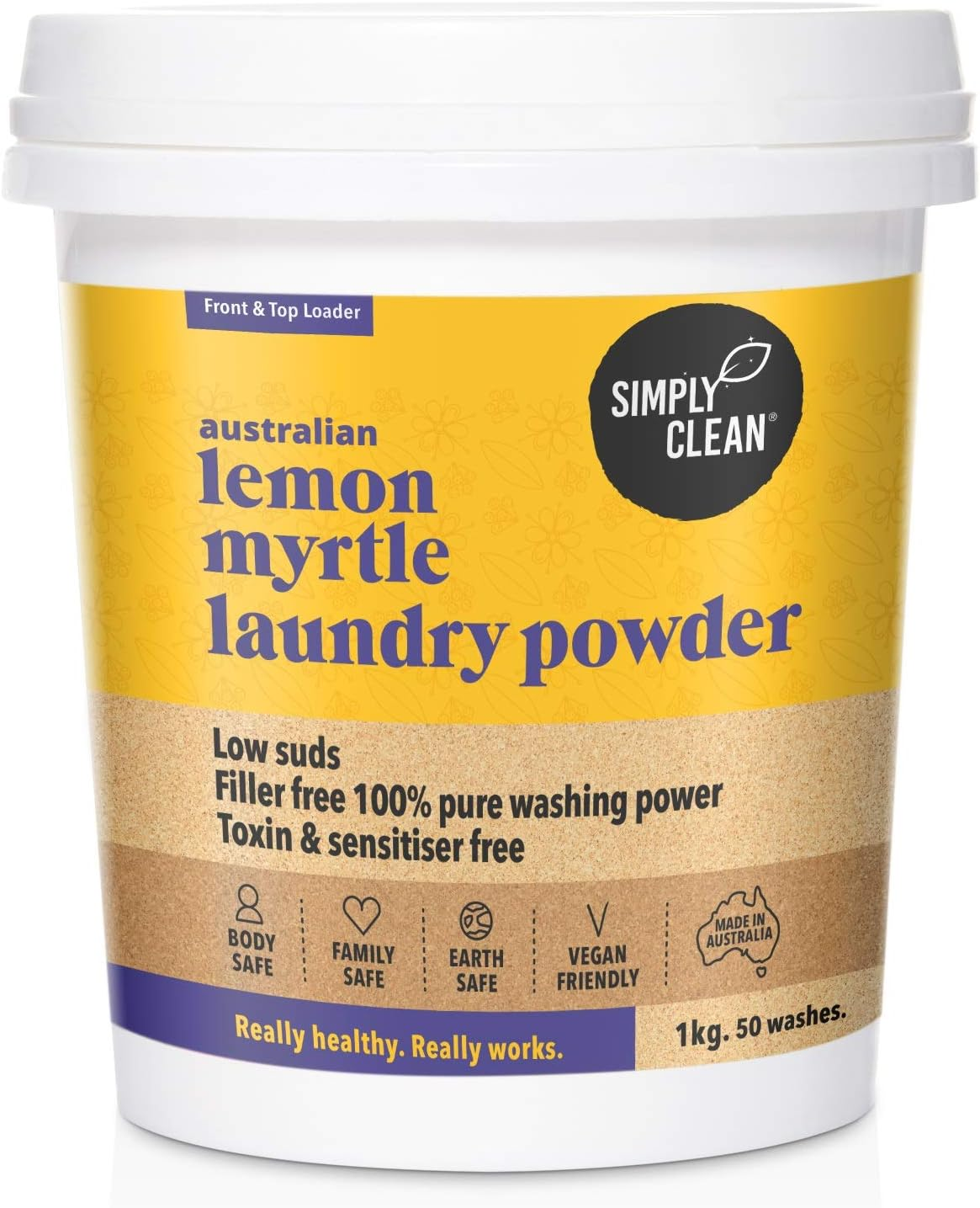 Simply Clean Australian Lemon Myrtle Laundry Powder 1Kg