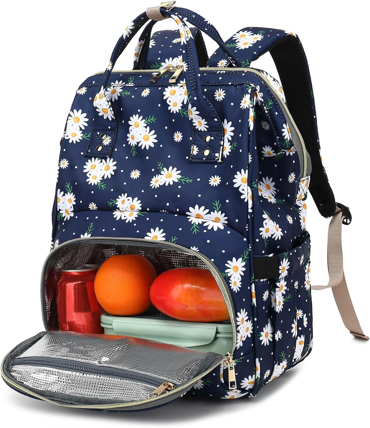 Dezcrab Lunch Backpack for Women Girls, Insulated Cooler Backpack Laptop Backpack School Backpack Bookbag Nurse Work Backpack