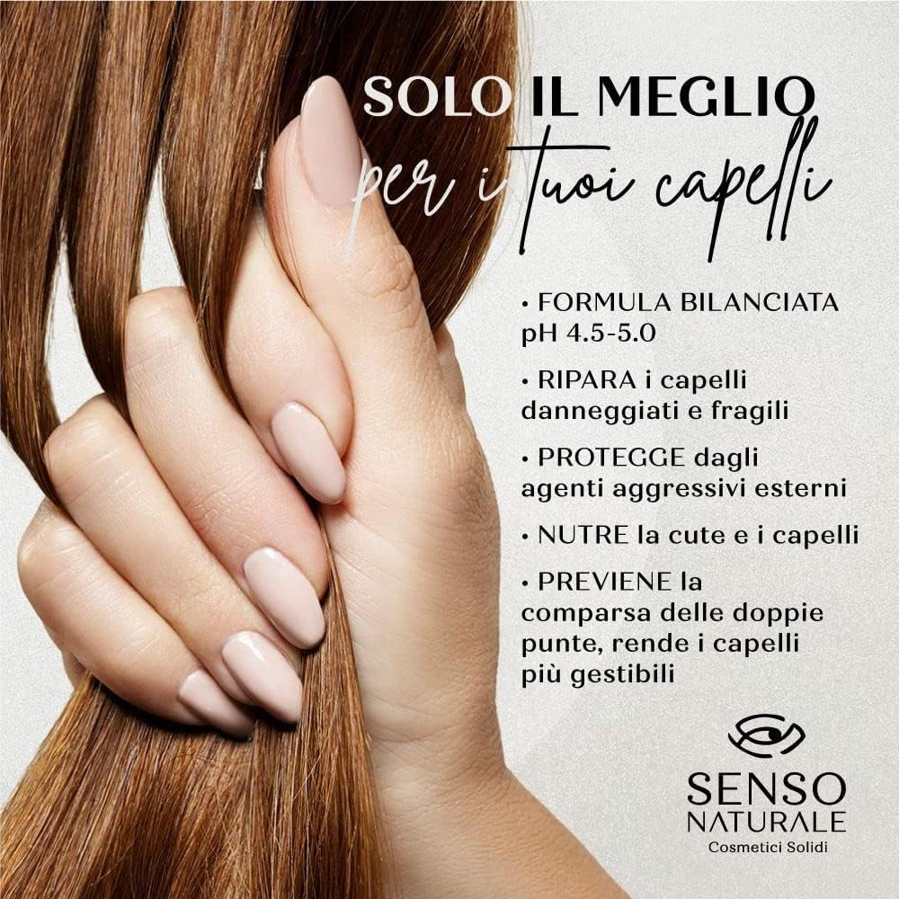 Nourishing Solid Shampoo Repair Dry Hair, Split Ends, Nourishes Damaged Hair, Ecological and Vegan, Rose Hips, Pink Tone, Ylang Ylang, Natural and Plastic-Free, Ph 4.5-5.5 (2 in 1) image number 2