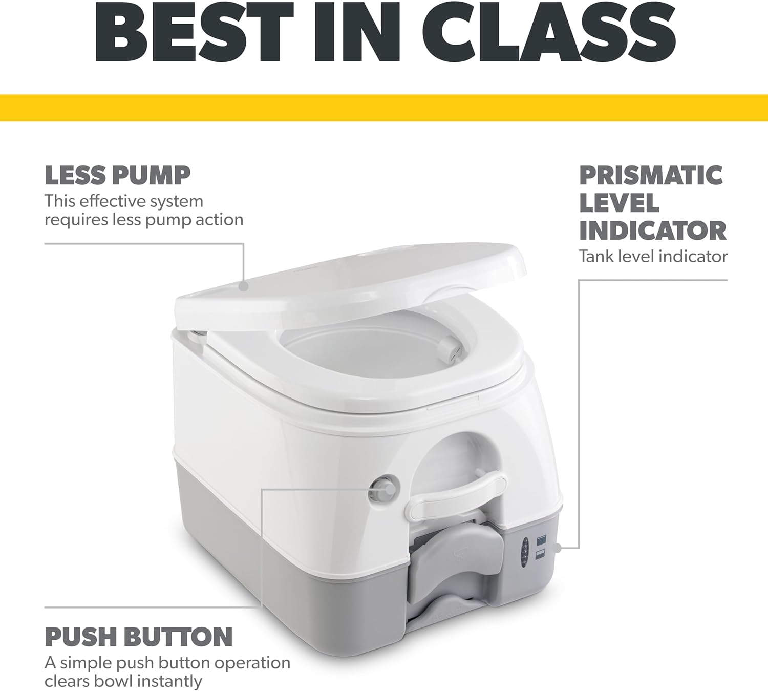 Dometic 301097606 Portable Toilet 5.0 Gallon, Gray image number 3