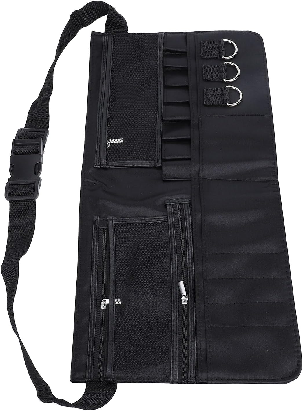 TOPINCN Adjustable Makeup Brush Bag Waist Belt with Multiple Pockets for Beauty Salon, On-Site Makeup Services, Fiber + Nylon image number 6
