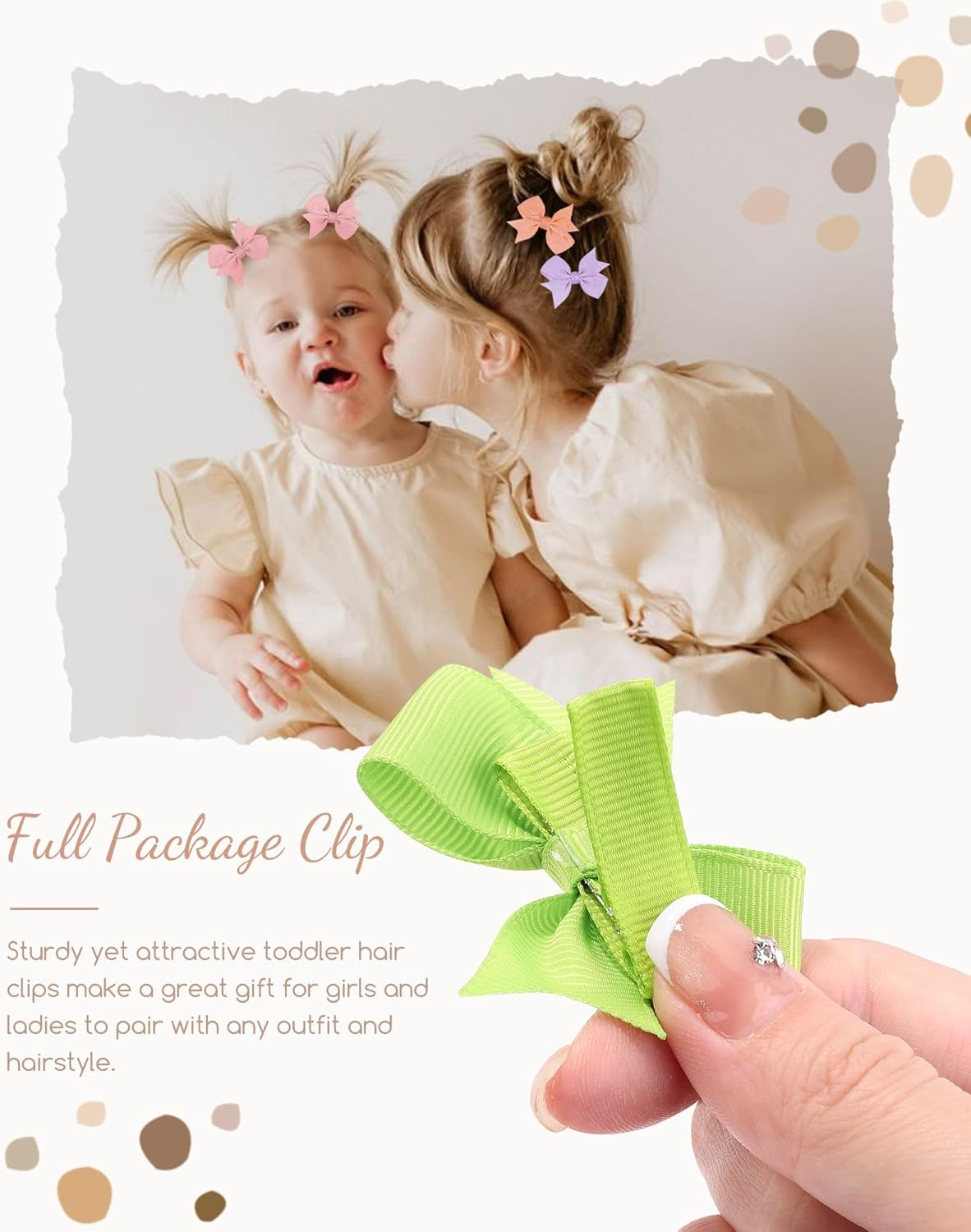 Doboi 50PCS 2'' Baby Hair Bows Clips Fully Lined Grosgrain Boutique Solid Ribbon Mini Bows for Girls Teens Infants Kids Toddlers Newborn by Doboi