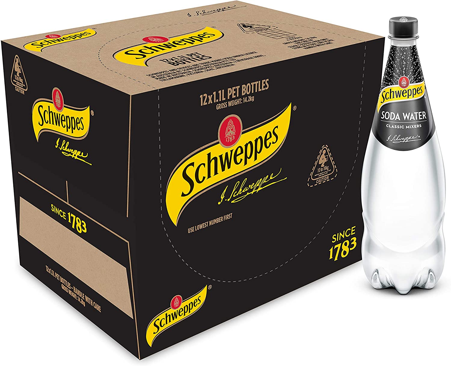 Schweppes Soda Water, 12 X 1.1L image number 2