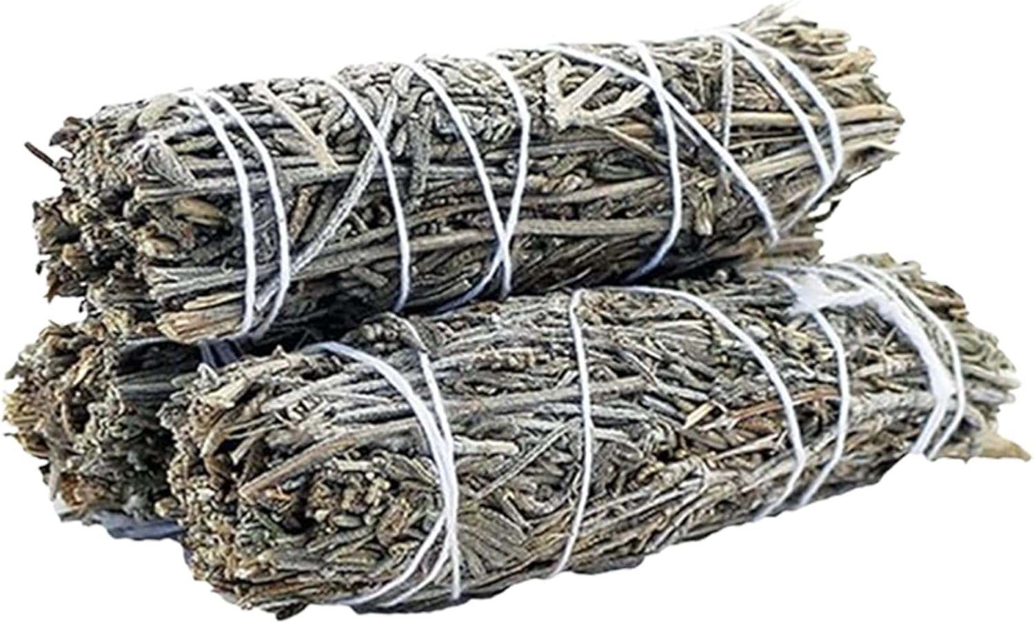 Ancientveda 4 Inch White Sage Smudge Sticks Bulk (3 Pack) - Cleansing House | White Sage for Smudging and Negative Energy Yoga - California Sage Bundles