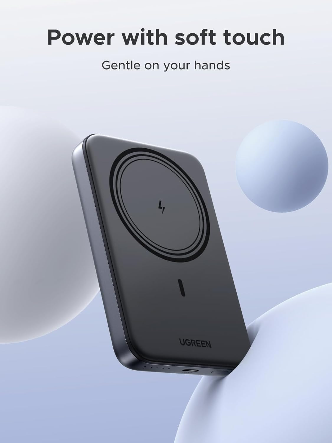 UGREEN Magsafe Power Bank 10000Mah Wireless Portable Charger 20W PD Fast Charging Magnetic Battery Pack Powerbank Compatible with Iphone 17 Pro Max/Iphone Air/16 Plus/15/14/13/12 Series, Black - Black image number 4