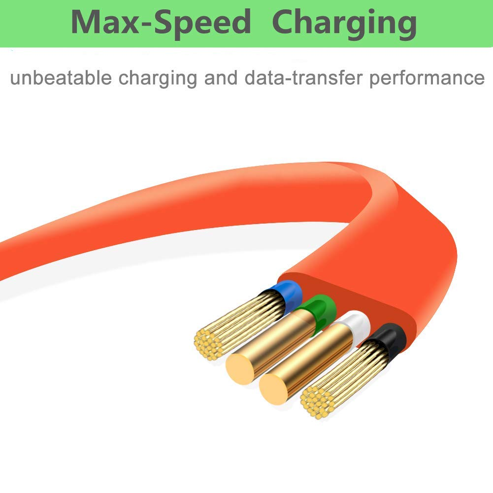 Flip 4 Replacement Cable Micro USB Fast Charger Flat Cable Fit JBL Flip 4 Flip3 Charge 2+ Charge 3 Pulse 3 Speaker Logitech UE Boom 22AWG Android Phones image number 3