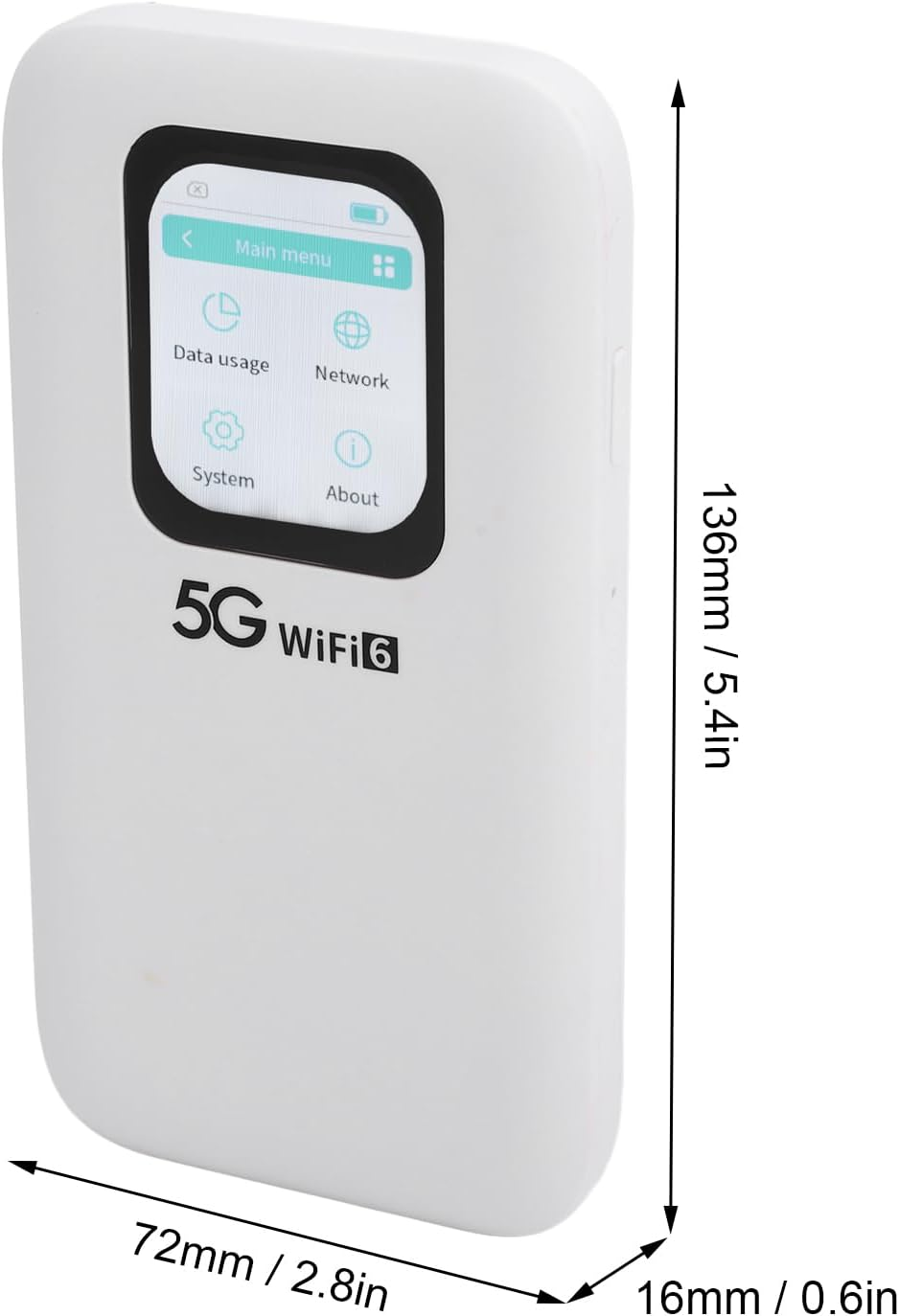 YUEHISY 5G Mobile Hotspot, Wifi 6 High Speed 2.77Gbps Router with Nano SIM Card Slot, Supports 16 Device, Portable Wifi Device for Travel image number 5