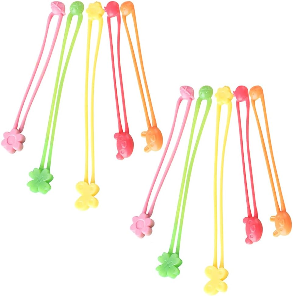 MAGICLULU 10Pcs Silicone Kitchen Bands Pen Container Fixing Bands Portable Elastic Bands Flexible Silicone Bands Reusable Elastic Bands Lunchbox Silica Gel Pen Holder Washable image number 1