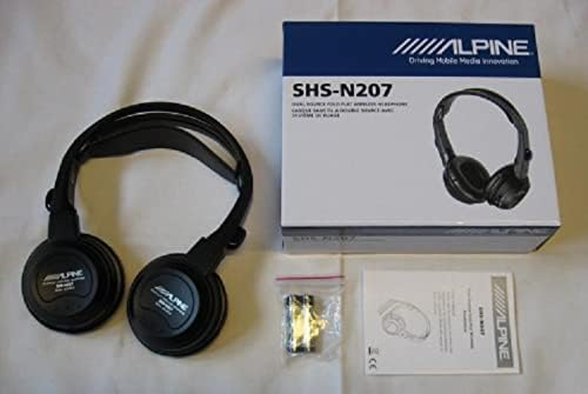 Alpine SHS-N207 Dual Source Foldable Wireless Headphones, Red