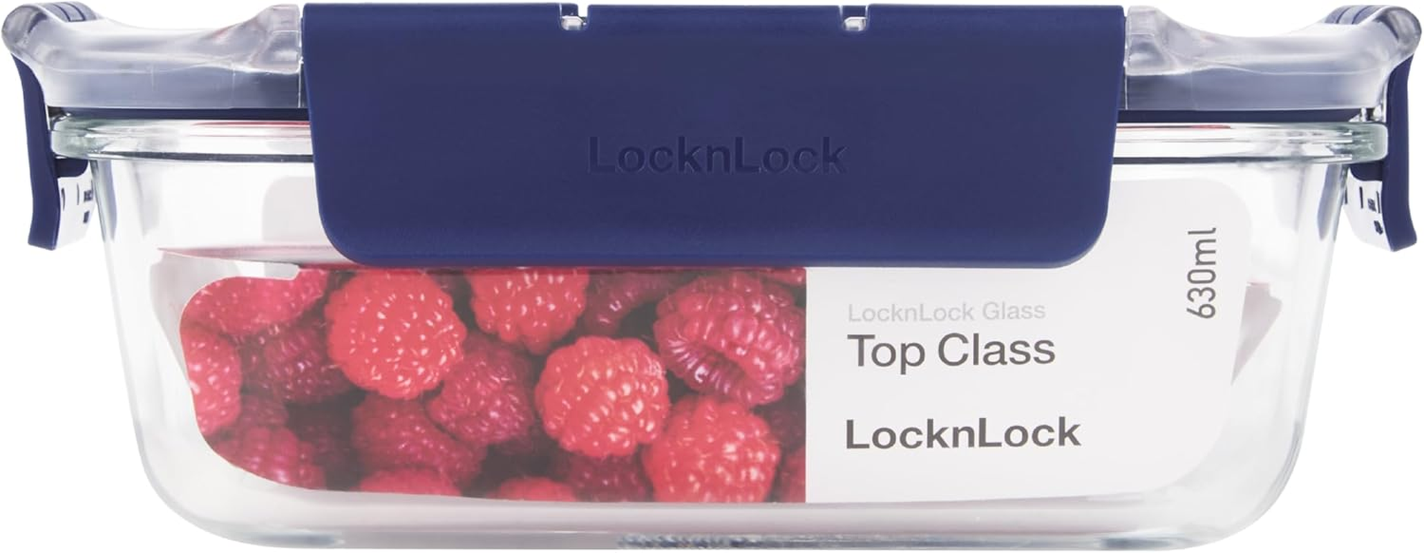 Locknlock Top Class Glass W/ Tritan Lid Rectangular - 630Ml | Durable Borosilicate Glass | Thermal Shock Resistant | Airtight & Leak-Proof | Oven, Microwave & Freezer Safe | 4-Side Locking System image number 4