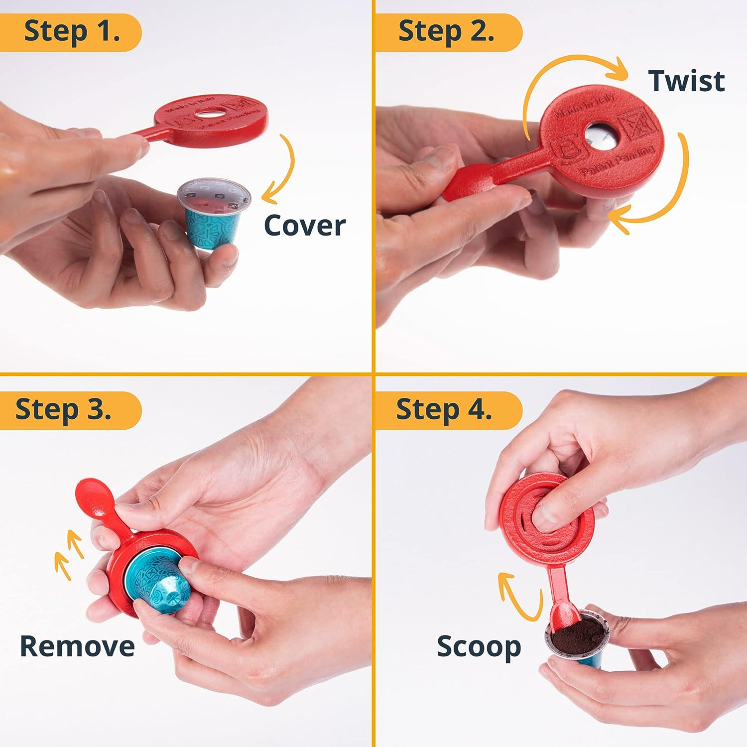 Coffee Pod Recycler, Coffee Pod Opener, Compatible with Nespresso Original Pods, Eco Friendly, Reusable, Small, Light, Zero Waste Product (Blue)