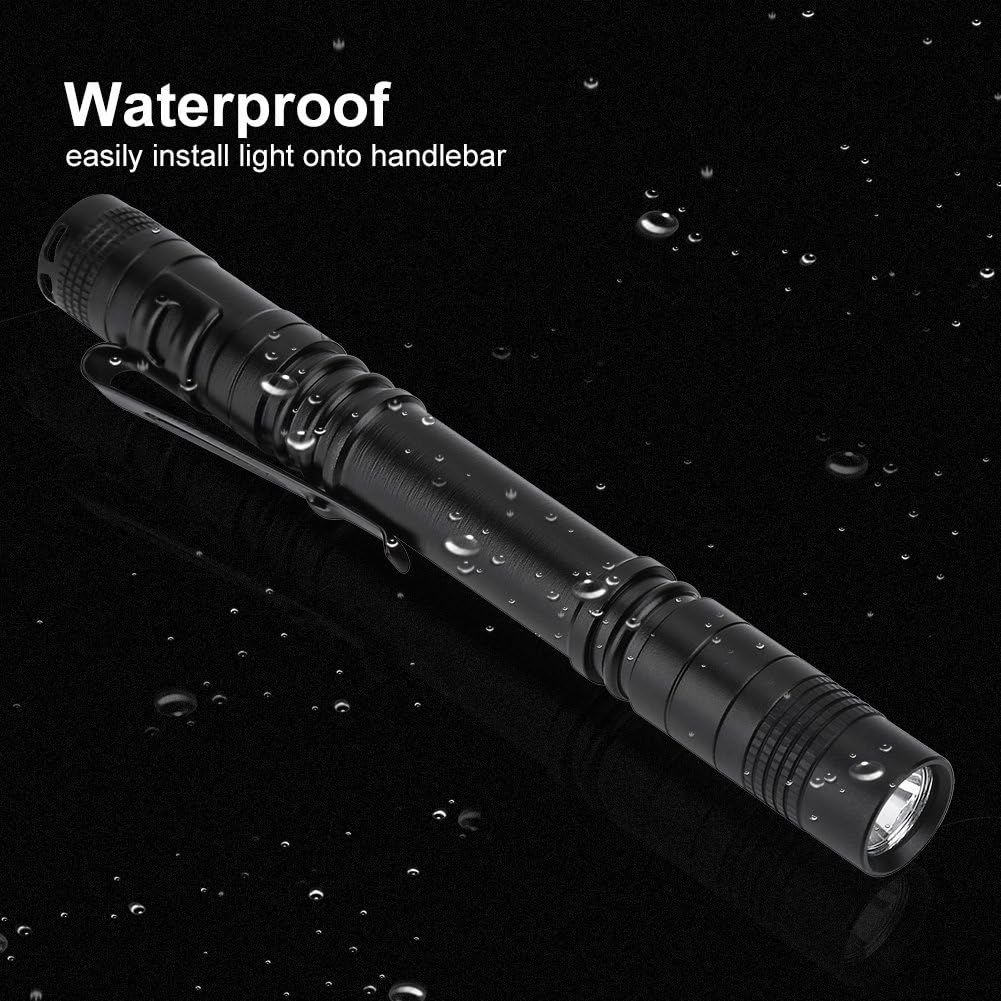 2Pcs LED Pen Light Penlight, 500 Lumens Ultra Bright Mini Pocket Pen Light, Torch Flashlight with Clip for Medical Doctor Nurse Students Powered by 2 X AAA Battery image number 4