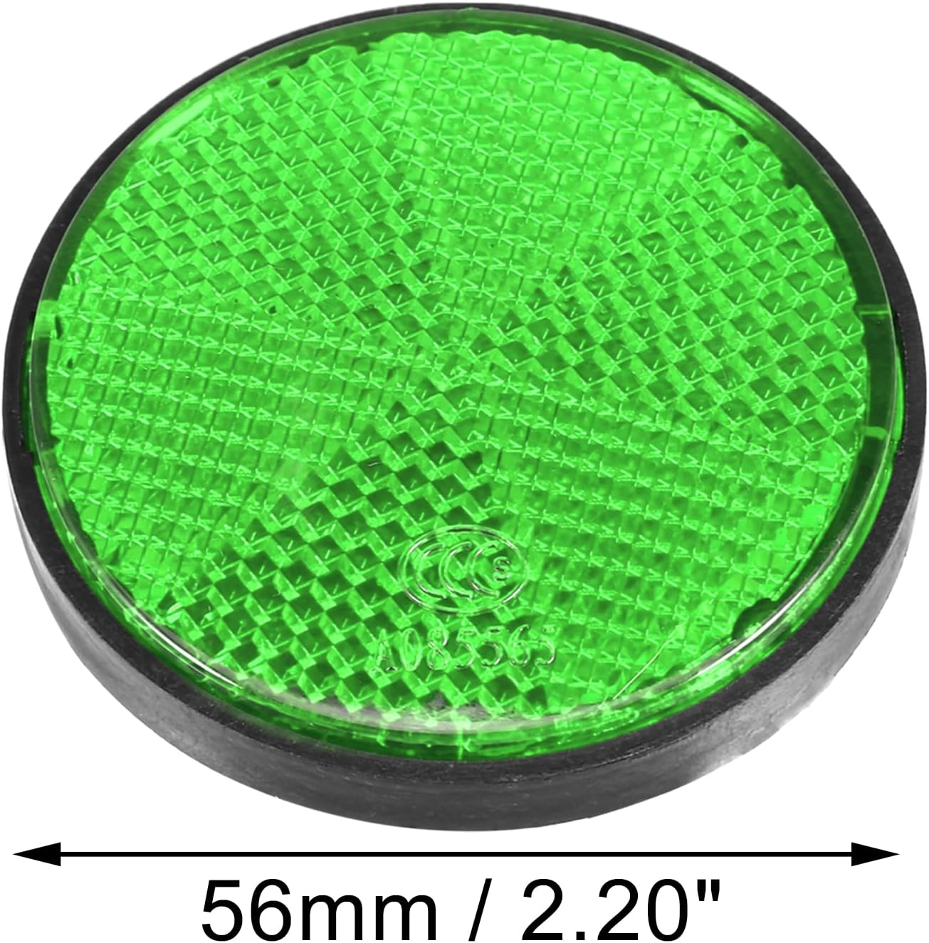 X AUTOHAUX 10 Pcs round Stick-On Safety Spoke Reflective Self Adhesive Reflector for Gate Posts Cars Trailer Motorcycle Trucks Boat Bicycle Bike Green image number 4