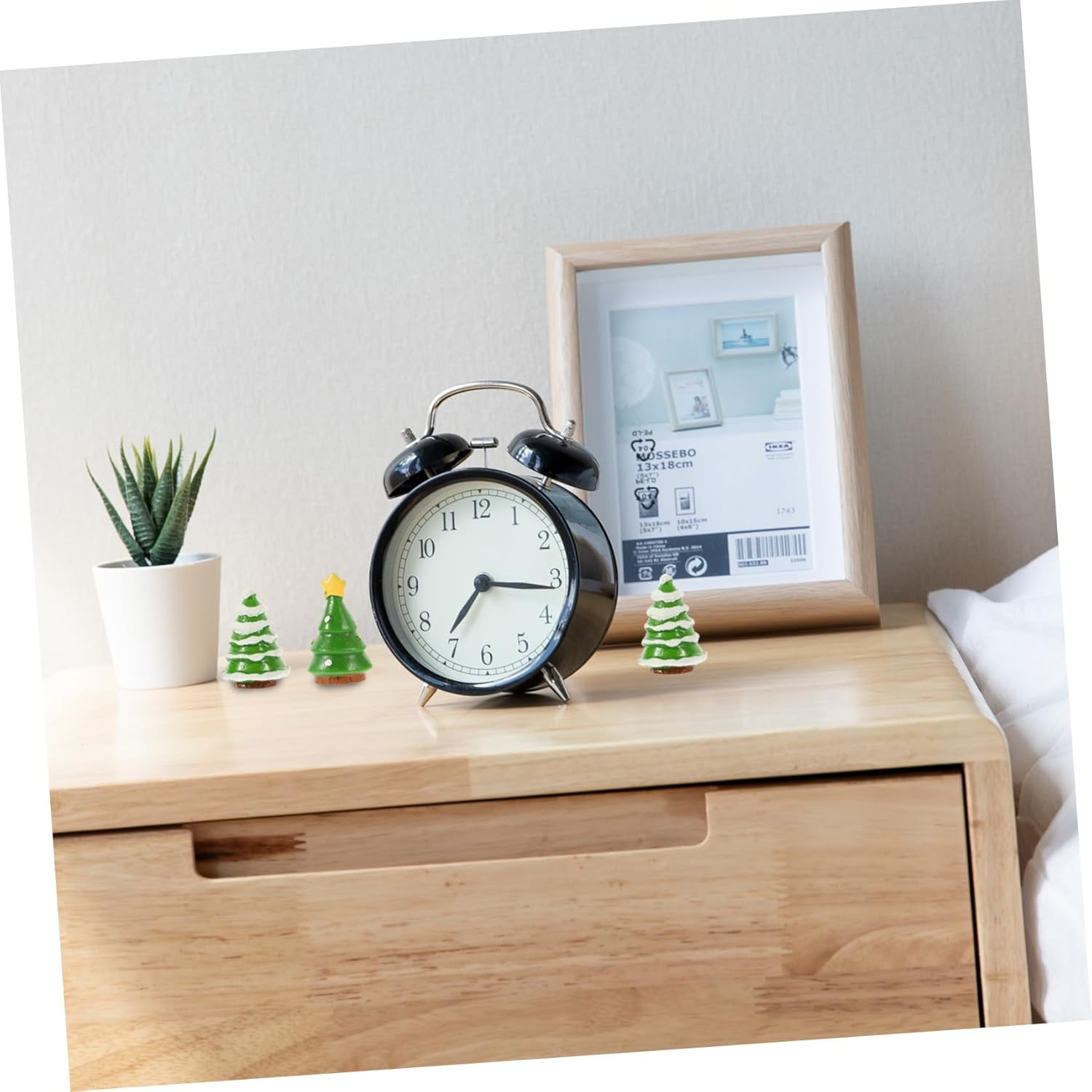 12Pcs Mini Christmas Tree Decoration Landscape Santa Snowman Ornaments for Holiday Home Decor for Desks Cars Cozy Atmosphere