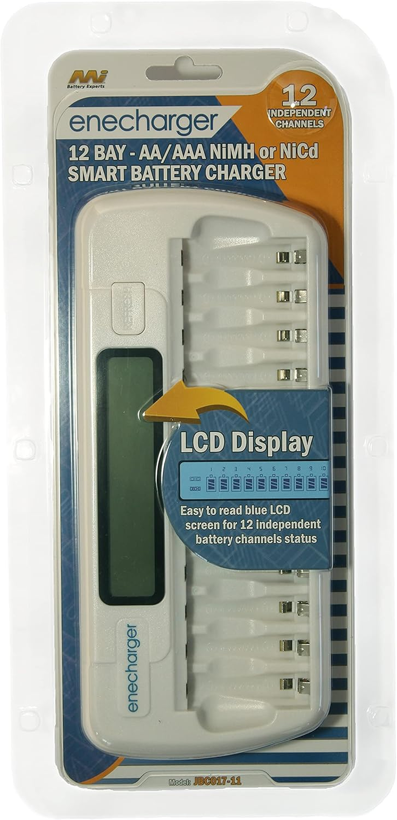 Enecharger 12-240V 12 Slot AA/AAA NICD & NIMH Battery Charger