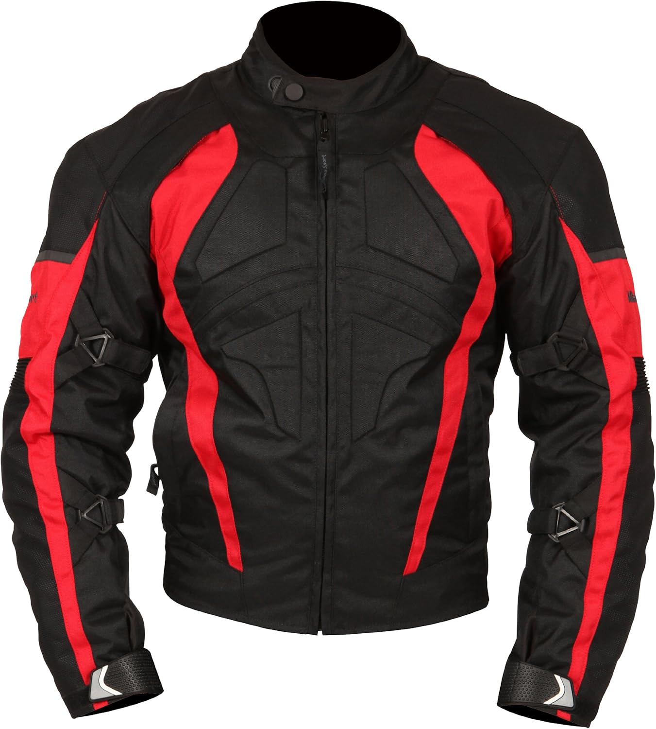 Milano Sport Gamma Motorcycle Jacket with White Accent (Black, Large)