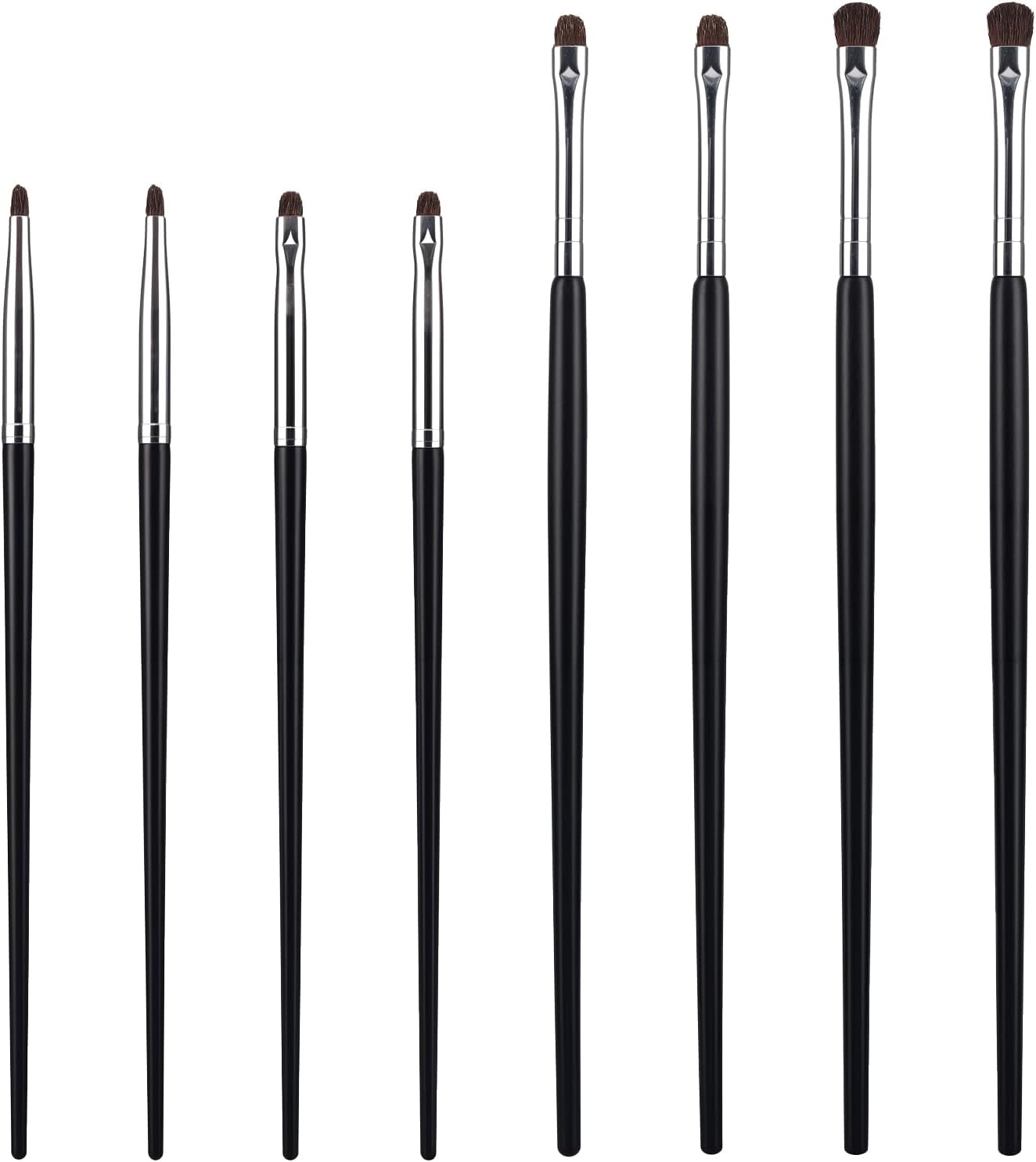 Mini Smudge Brush for Eyeliner Eyeshadow Brushes Eyeliner Brushes for Powder Gel Cream Liquid Concealer Eyeliner Blending Highlighting Brush Concealer Brush Soft Natural Pony Hairbrush Eye Makeup image number 5