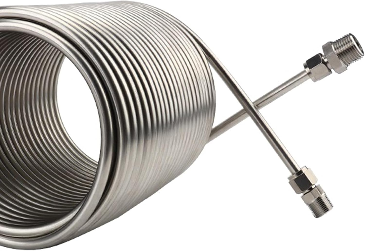 Wort Chiller, Stainless Steel Heat Exchangers Coil, Immersion Wort Chiller, 1/2" & 3/8 "Port & Spiral Tube, Beer/Wine Cooler for Homebrew image number 6
