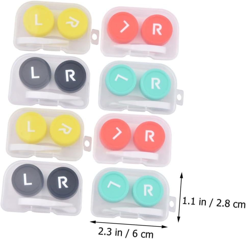 MOLUCKFU 8Pcs Cases Portable Lens Storage Box Lenses Cleaner Professional Eye Box for Travel image number 4