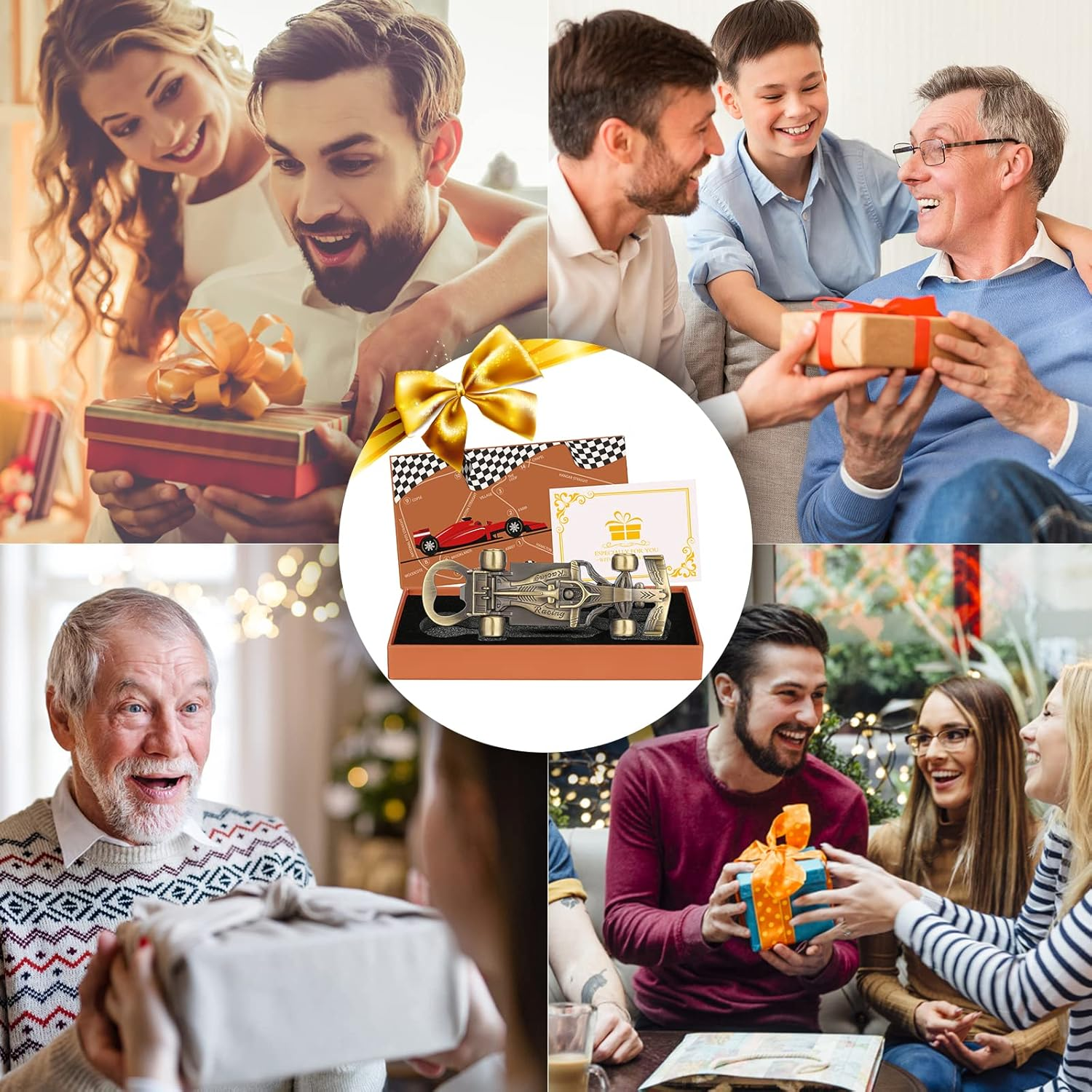 LULLEA F1 Merchandise, F1 Gifts for Men, F1 Bottle Opener, Unique Car Gifts for Him, Mechanic Gifts, Beer Gifts for Men, Bronze Gadget, Valentine'S Day Gifts, with Gift Box&Greeting Card image number 3