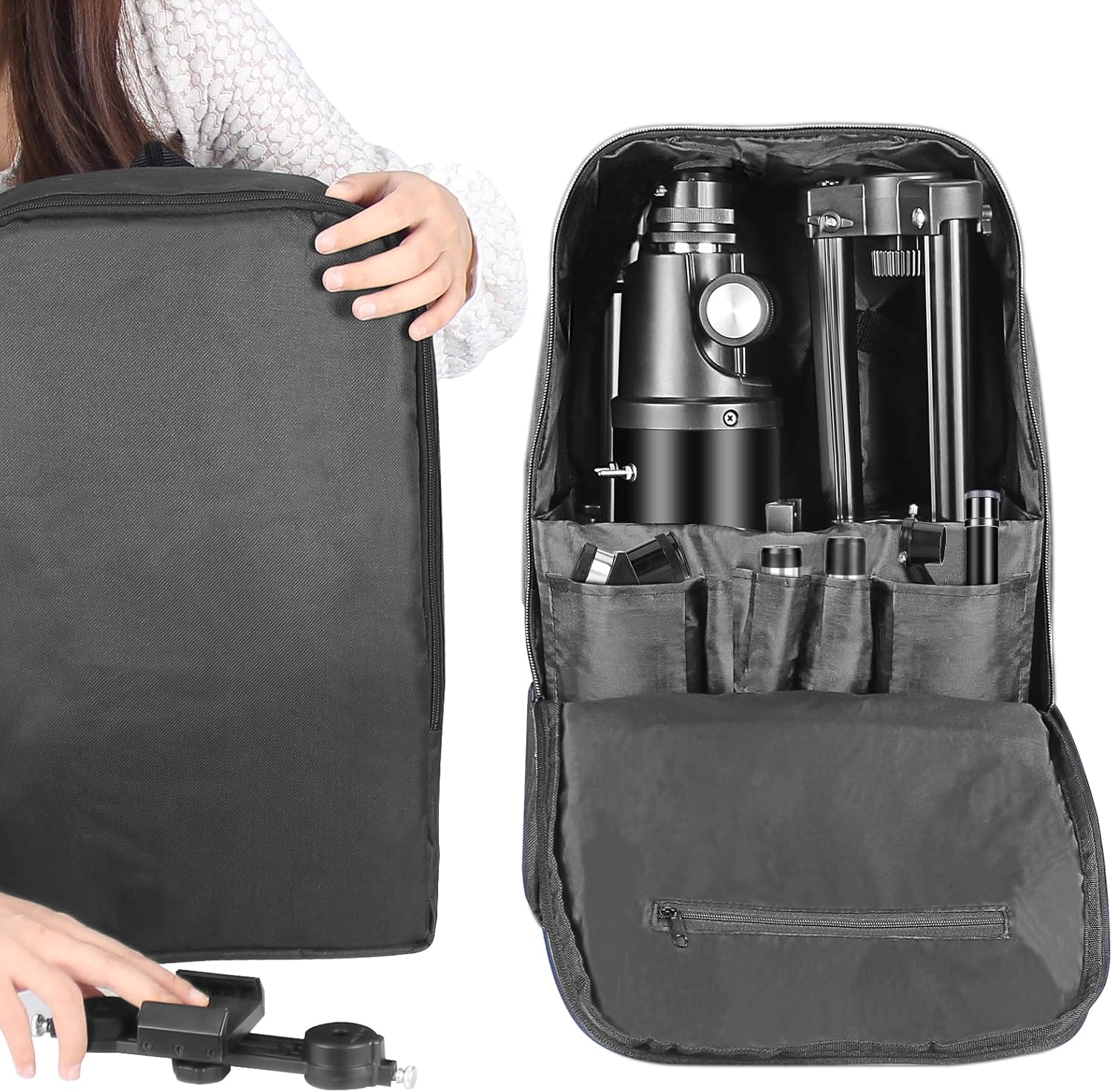 Telescopes for Adults Astronomy, 80Mm Aperture 600Mm Refractor Telescope for Kids & Beginners, Compact and Portable Travel Telescopio with Backpack image number 4