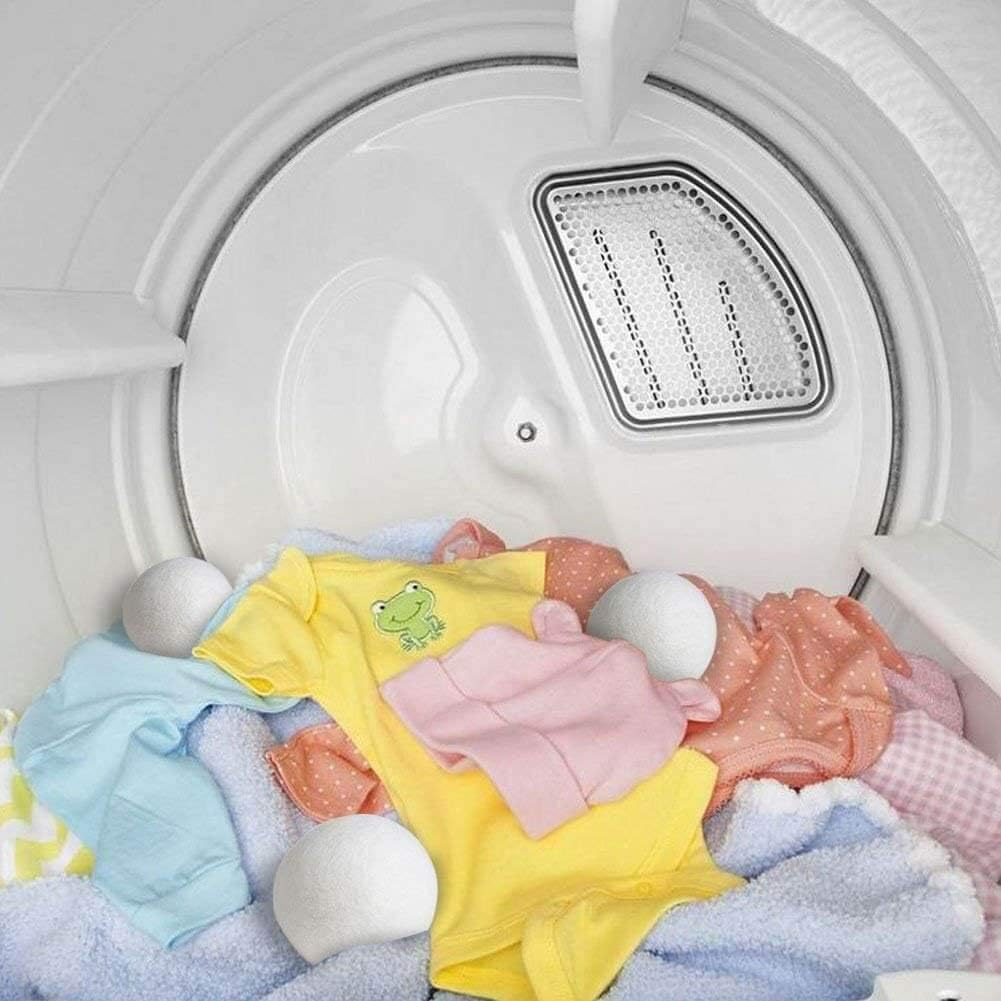 Wool Dryer Ball XL, Organic Eco Premium 100% Natural Fabric Laundry Softener, Shortens Drying Time, Reusable, Reduce Wrinkles and Static Cling, Handmade with 100% New Zealand Wool (Wool Dryer Balls Pack of 4) image number 5