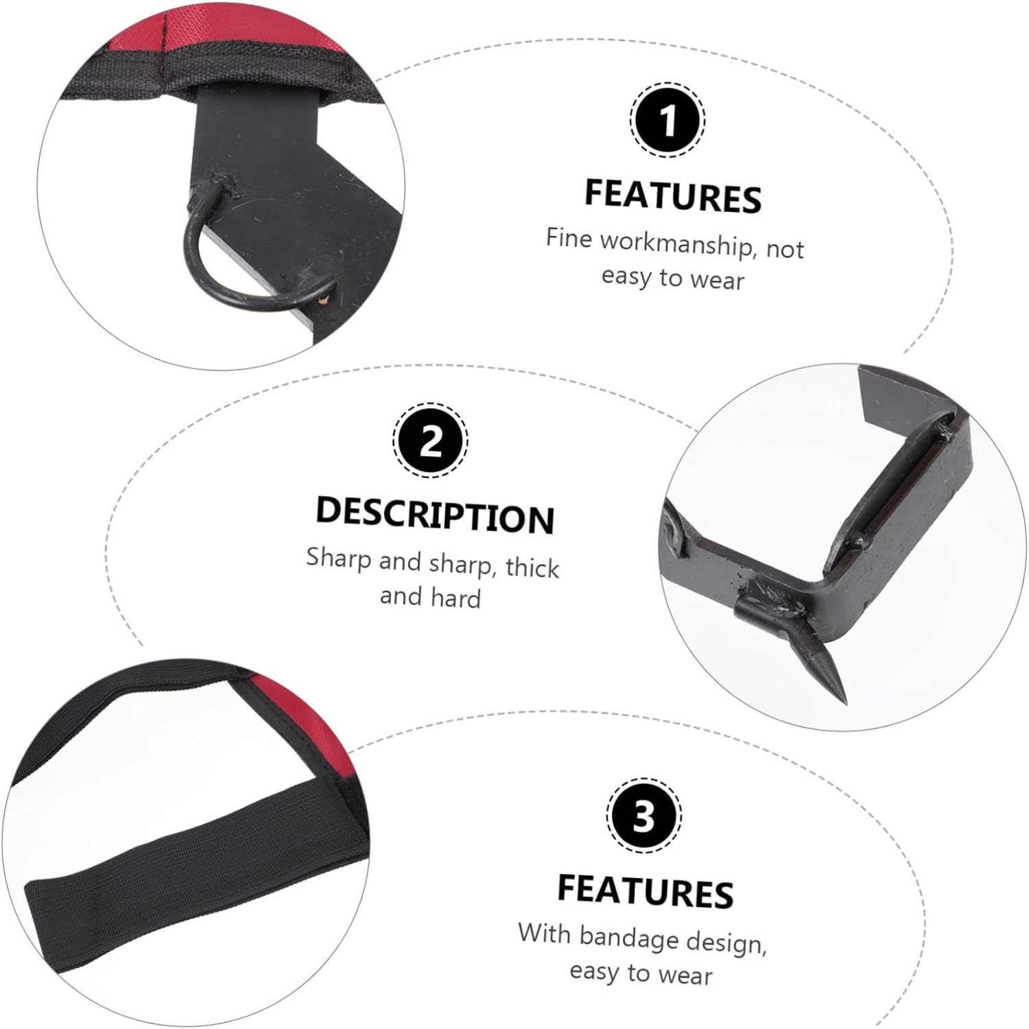 Anti-Skid Tree Climbing Gear One-Tooth Spike, Sturdy Iron Tree Climb Shoes for Outdoor Arborist Use, Sturdy Climbing Tool Suitable for Forest Work image number 2