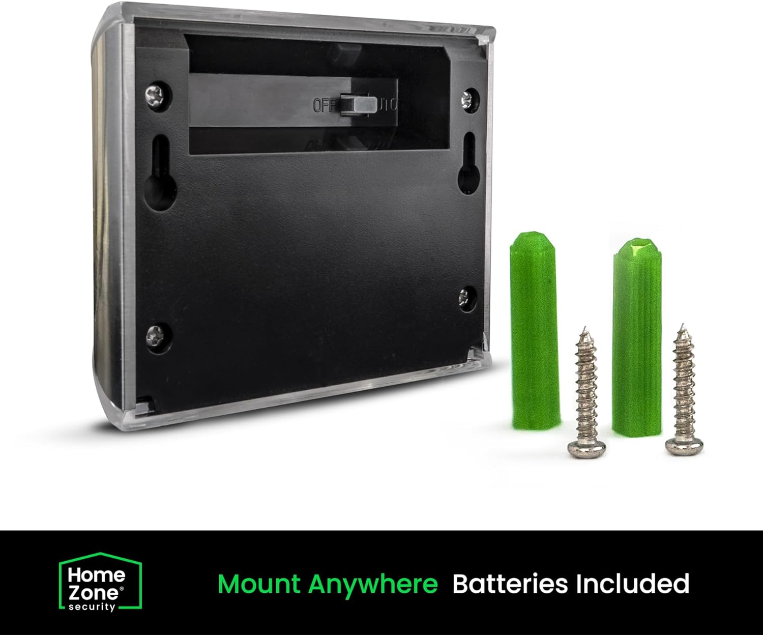 Home Zone Security Solar Wall Lights - Decorative Outdoor Solar Fence Post and Step Lights, Weatherproof with No Wiring Required, Stainless Steel (4-Pack)