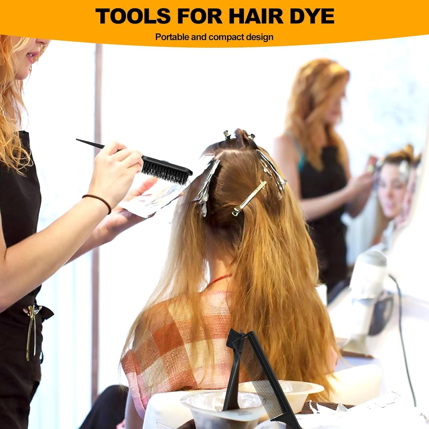 Slick Back Hair Brush Edge Brush, 6Pcs Teasing Comb Bristle Brushes, Bristle Hair Brush Edge Control Brush Teasing Comb,Hair Styling Comb Bristle Teasing Brush, Rat Tail Comb Dual Edge Brush,Black