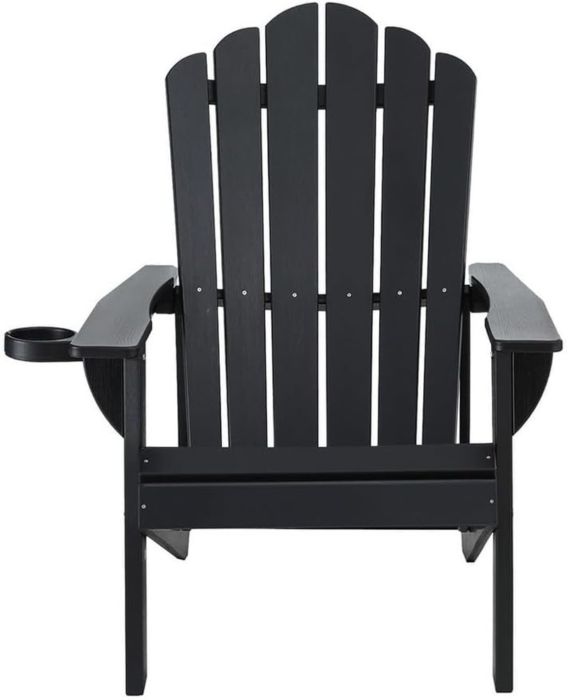 Gardeon Adirondack Chair, Outdoor Chairs, Beach Chair HDPE, Sun Lounge, Patio Furniture Armchair, Patio Chair for Garden Pool Backyard Deck Black