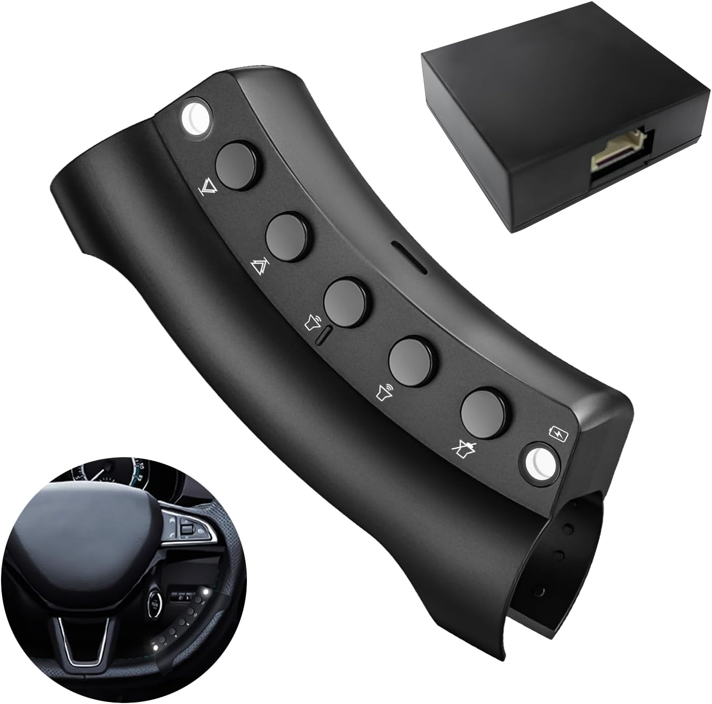 Wireless Steering Wheel Remote Control with Signal Indica for Y-Metdriving Portable Car Stereo and Other Android Car Stereo,With Low Battery Alert,Bluetooth Interface Function Control image number 6