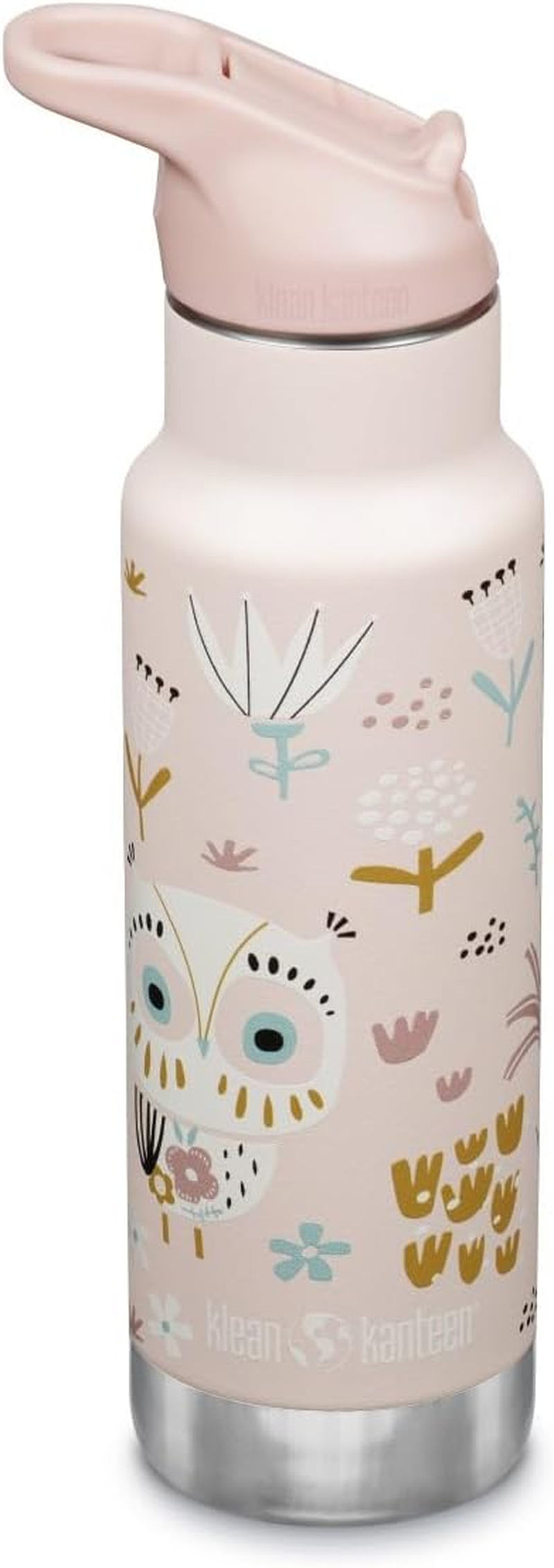 Klean Kanteen Classic Kid'S Insulated Water Bottle with Flip Seal Sport Cap Rainbows, 12 Oz (355 Ml) Capacity