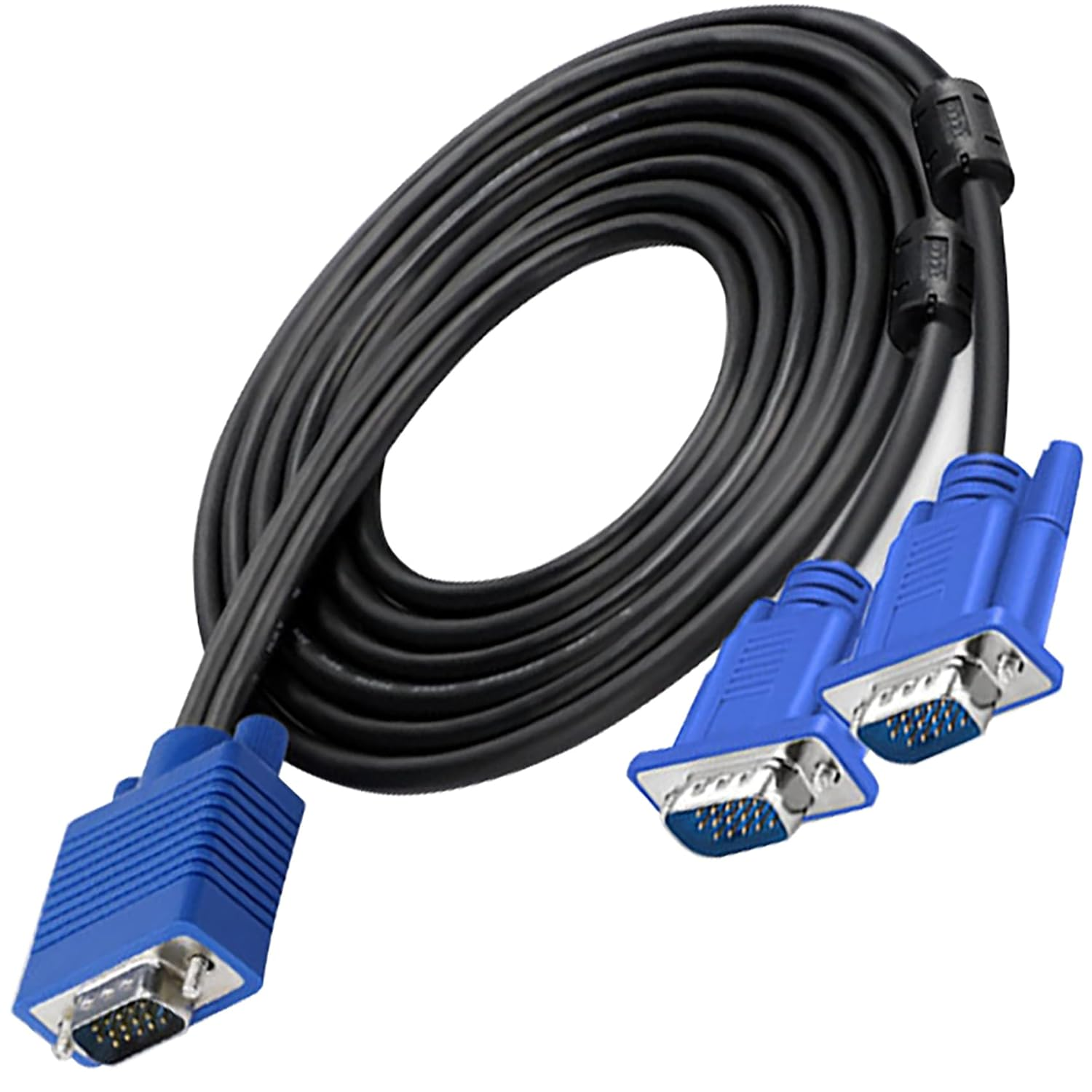 Tunghey VGA Splitter Cable Dual Monitor Y Adapter Video Cord 1 Male to 2 Male Screen Duplication Support 1080P Full HD for Projectors, Hdtvs, Monitors 1.8M image number 2