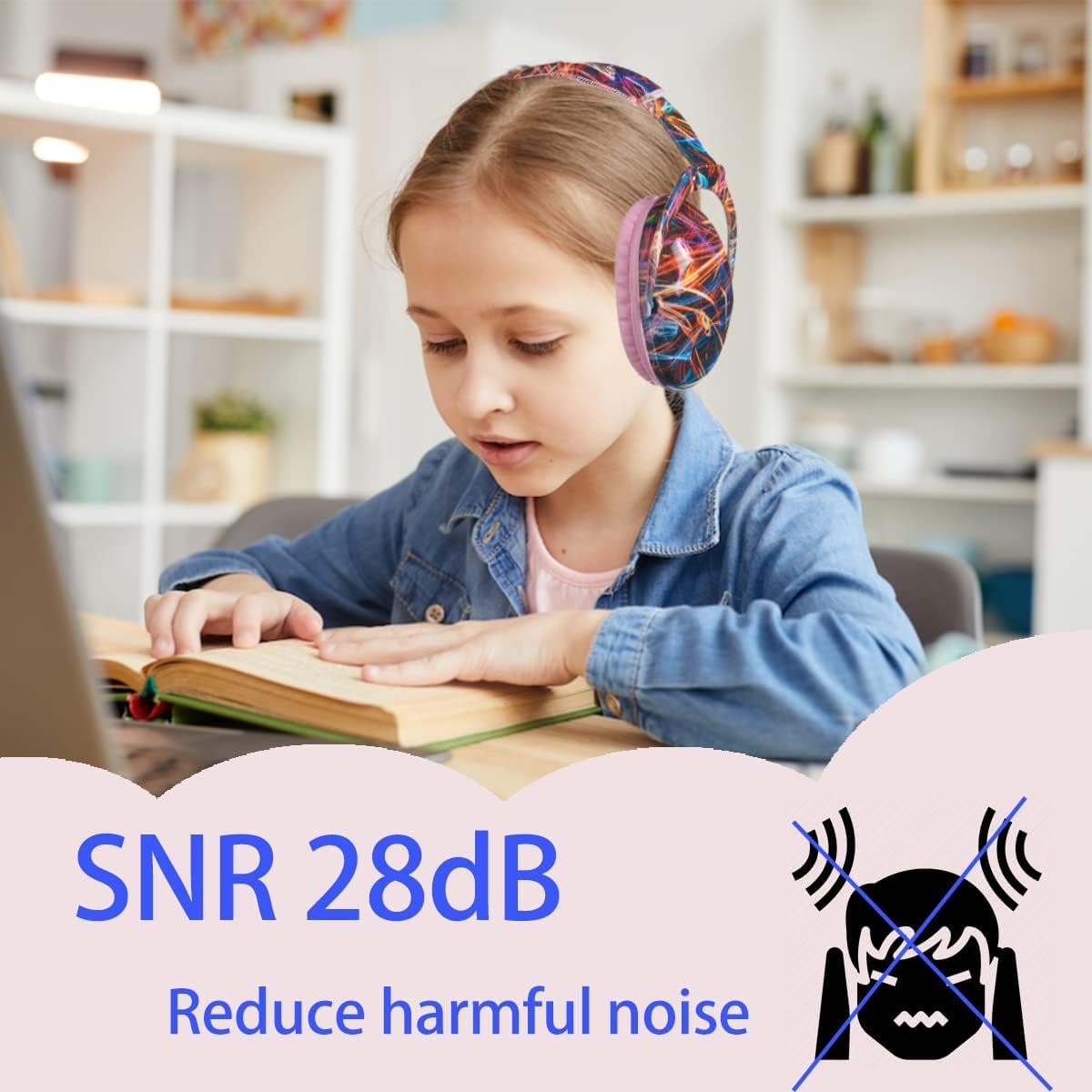 Kids SNR 28Db Noise Reduction Ear Protection Safety Ear Muffs image number 4