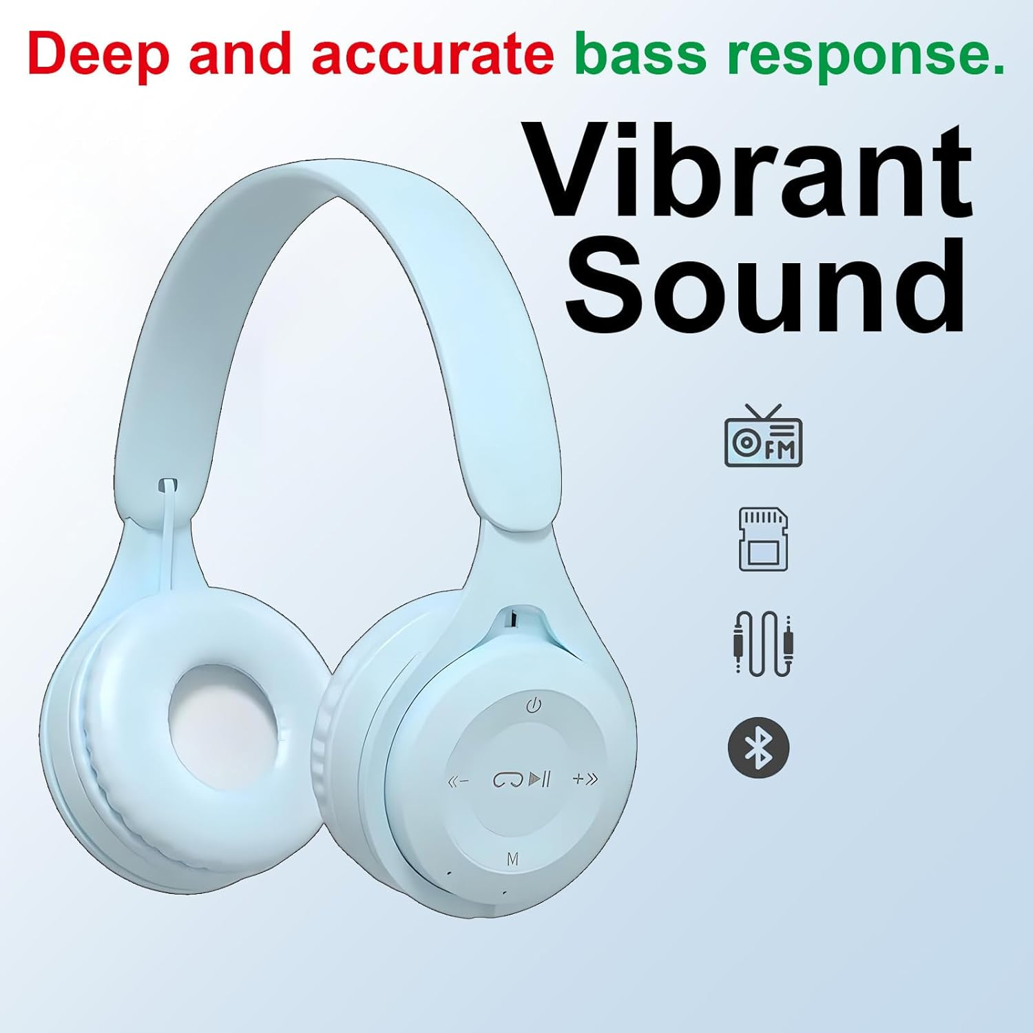 YY KATTY Upgraded Hybrid Active Noise Cancelling Headphones with Transparent Modes Wireless Bluetooth with Mic, Deep Bass,Soft-Earpads Headset Blue image number 5