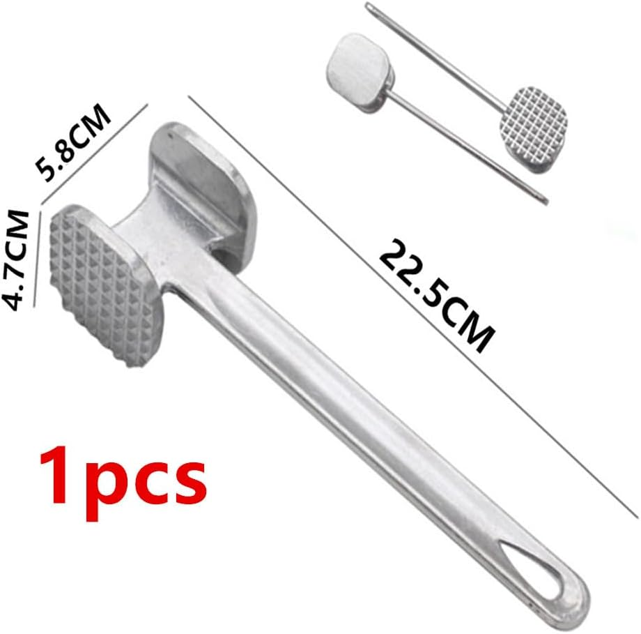 1Pcs Meat Tenderizer Mallet Stainless Steel, Meat Pounder, Meat Tenderizer Hammermeat Tenderizer, Dual-Sided Nails Meat Mallet for Steak, Chicken, Fish, Meat Pounder, Meat Tenderizer Tool image number 1
